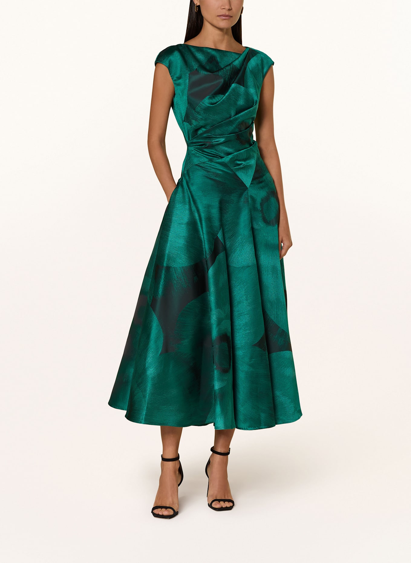 TALBOT RUNHOF Koktejlové šaty: PETROLEJOVÁ