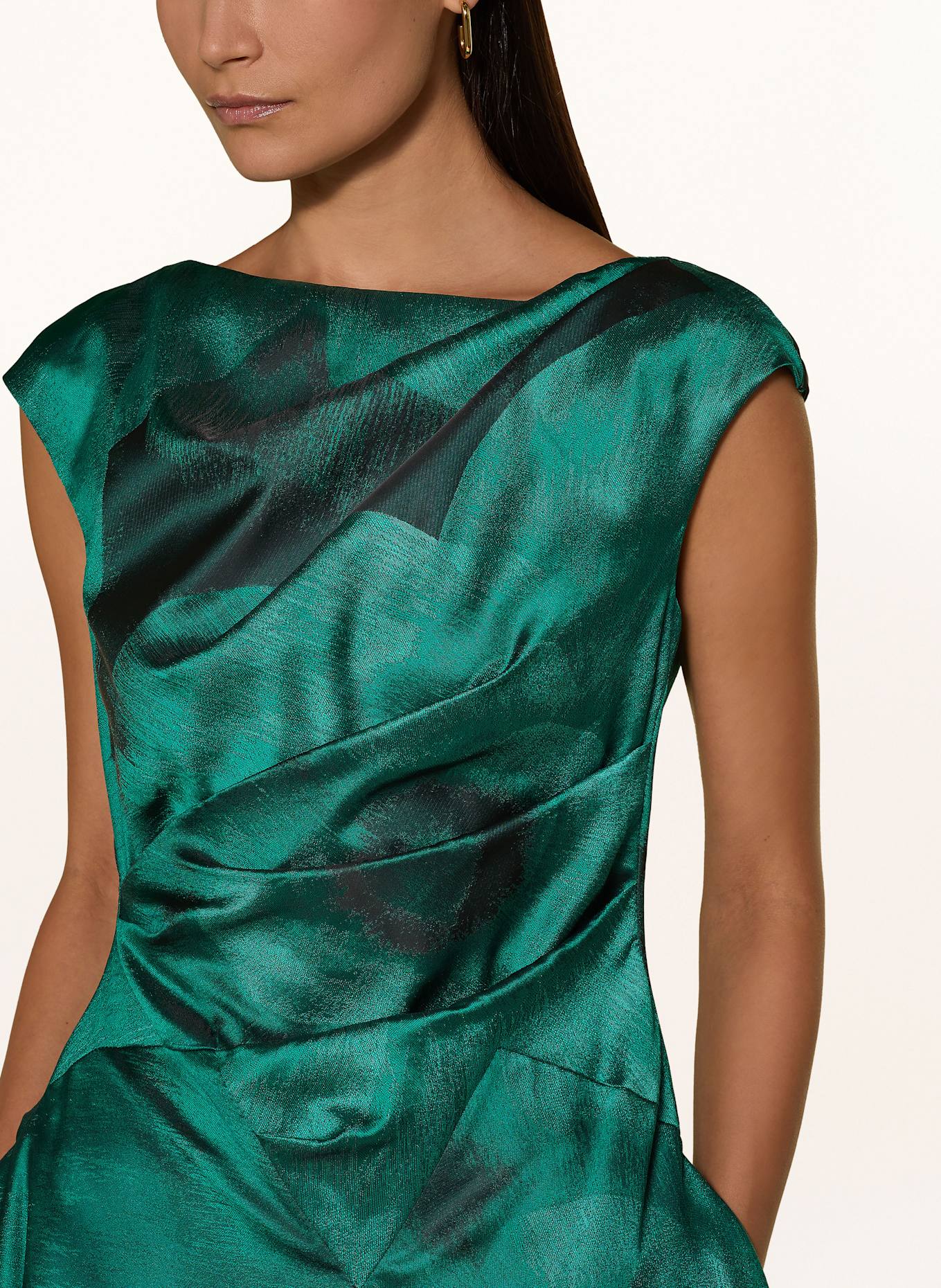 TALBOT RUNHOF Koktejlové šaty: PETROLEJOVÁ