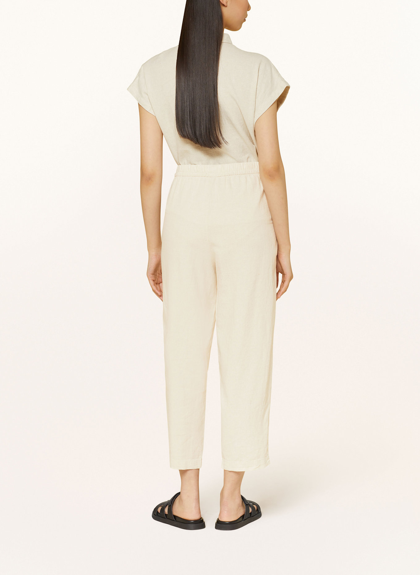 ICHI 7/8-Hose IHLINNO mit Leinen: ECRU