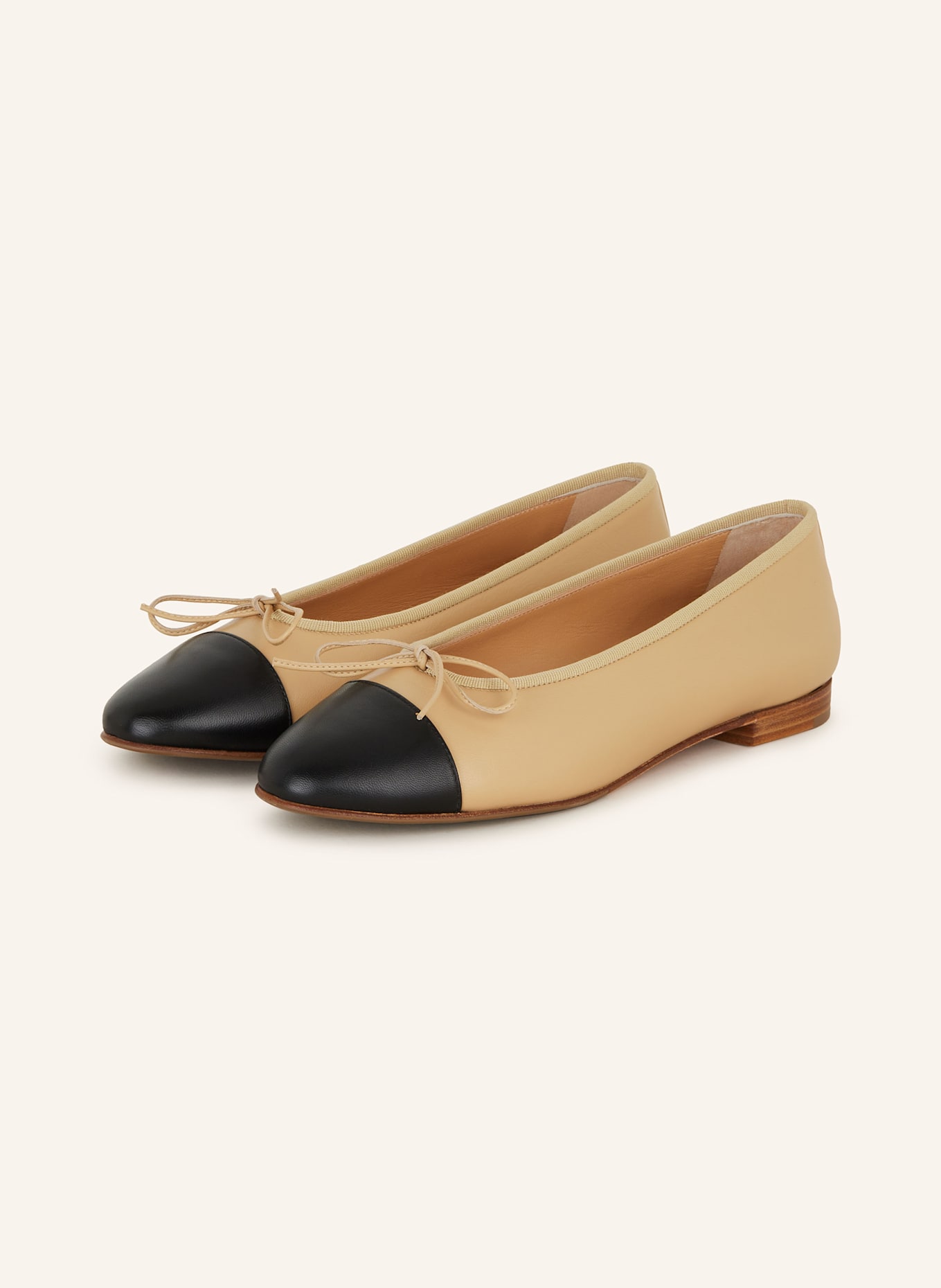 UNÜTZER Ballerinas, Farbe: BEIGE/ SCHWARZ (Bild 1)