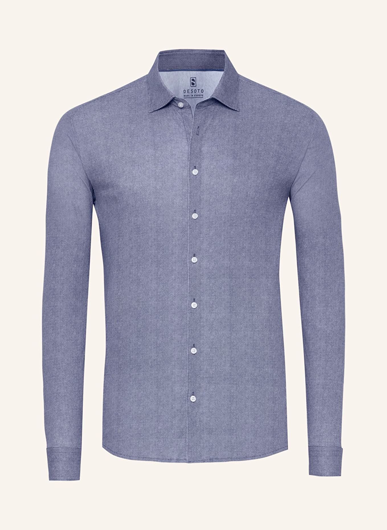 DESOTO Jersey shirt slim fit: DARK BLUE