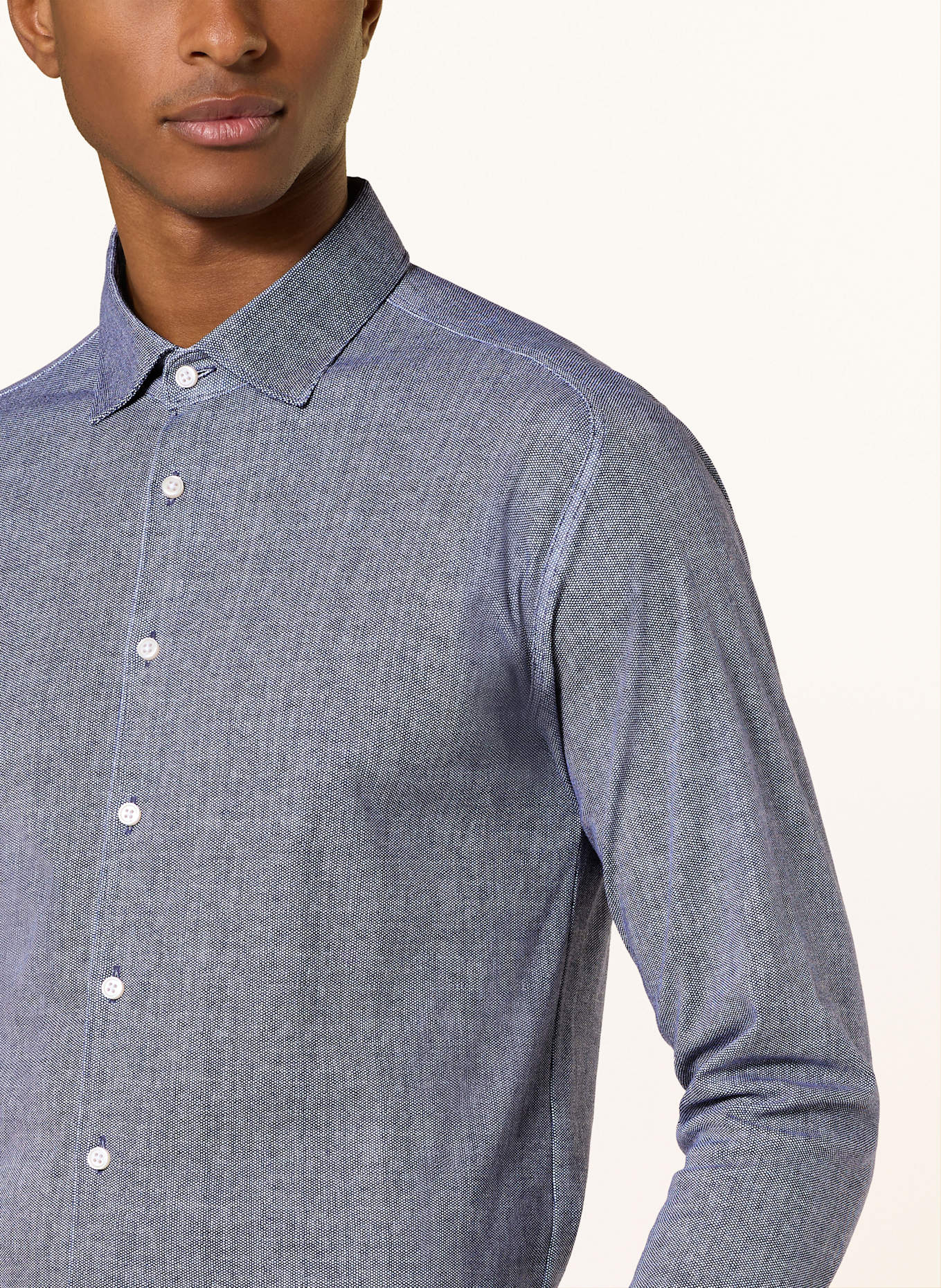 DESOTO Jersey shirt slim fit: DARK BLUE