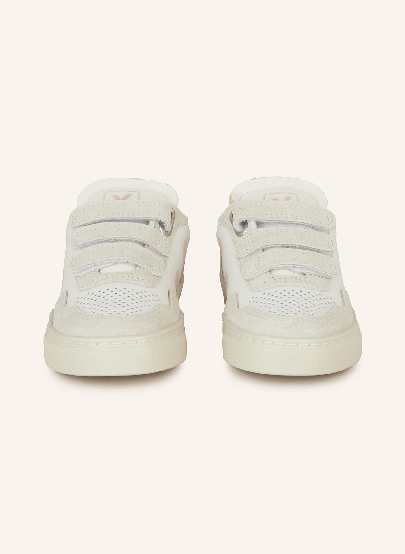 VEJA Sneakers V-90: WHITE / LIGHT GRAY / LIGHT PINK