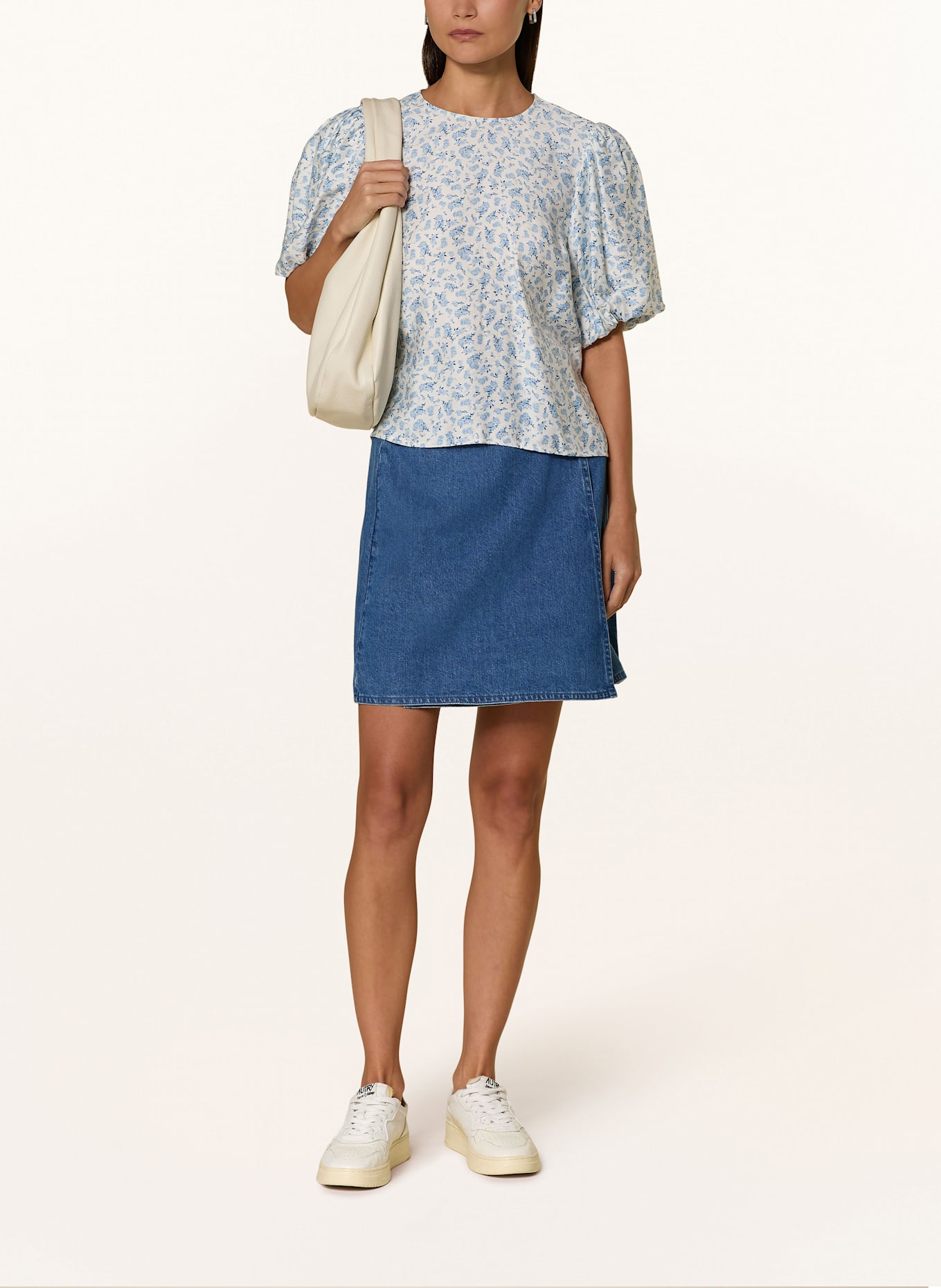 MSCH COPENHAGEN Jeansrock MSCHELENA in Wickeloptik: BLAU