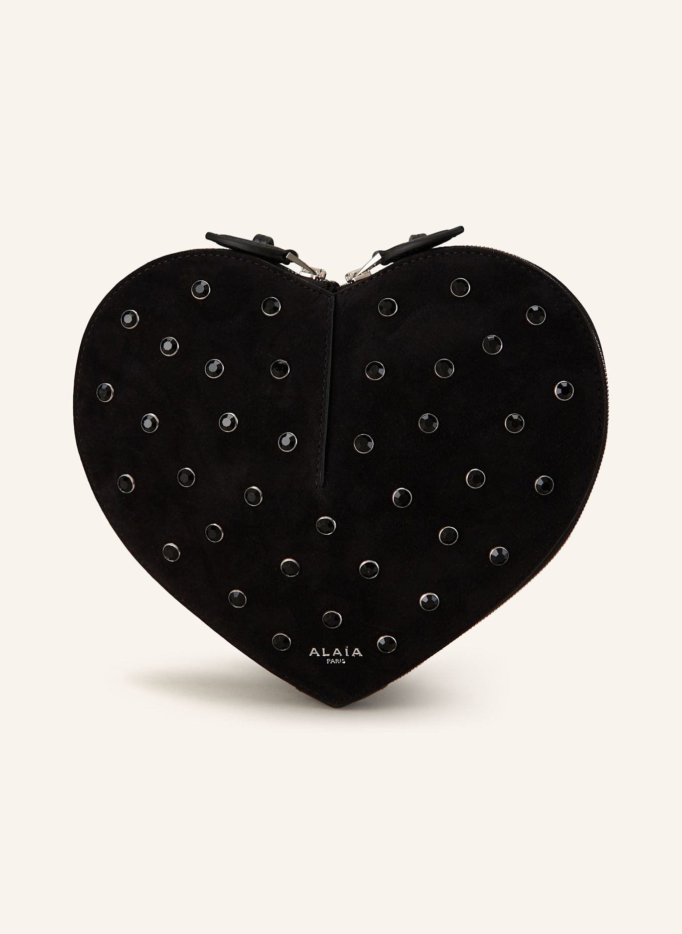 ALAÏA Torba na ramię LE COEUR: CZARNY