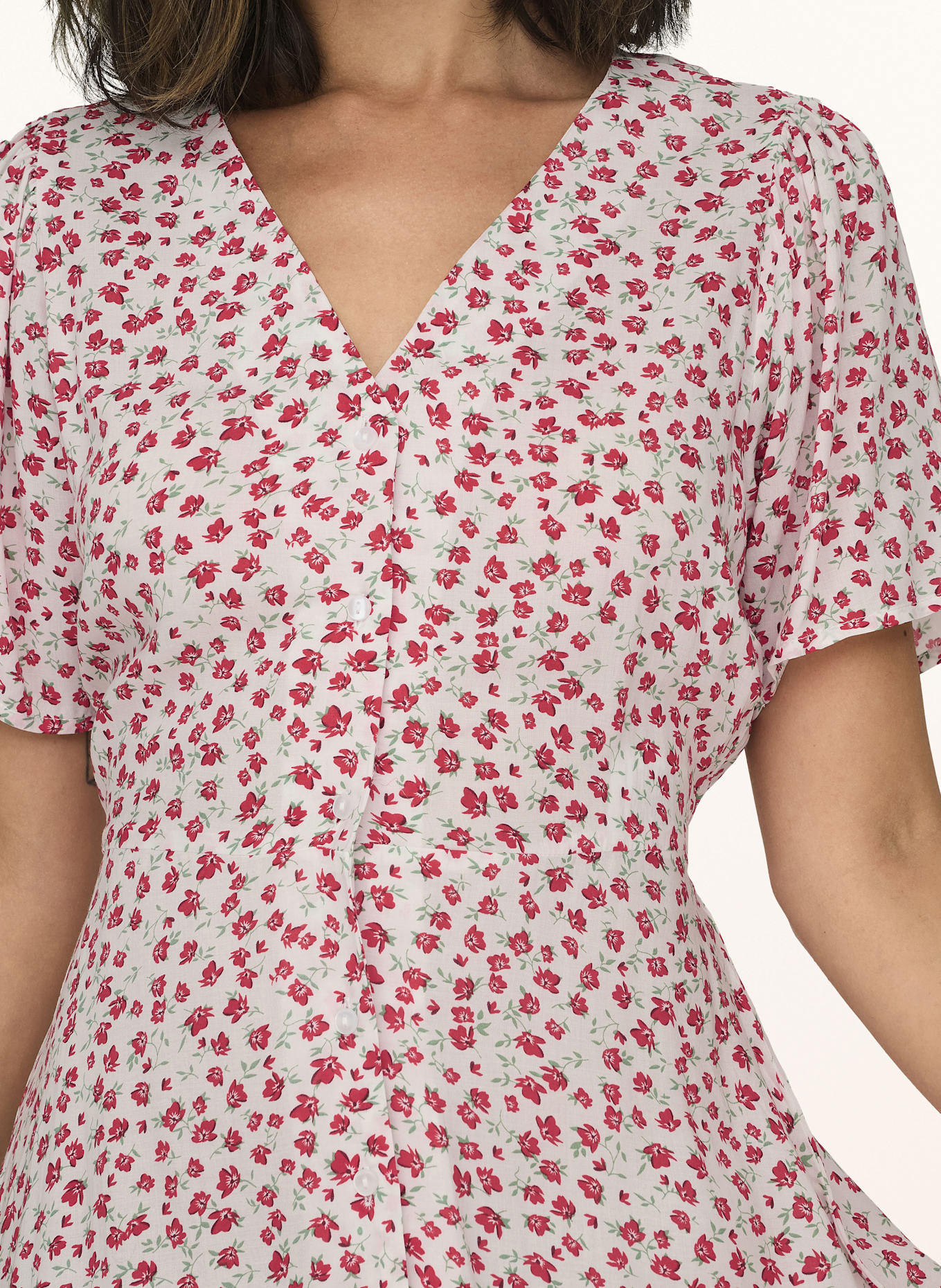 ONLY Kleid: WEISS/ ROT/ MINT