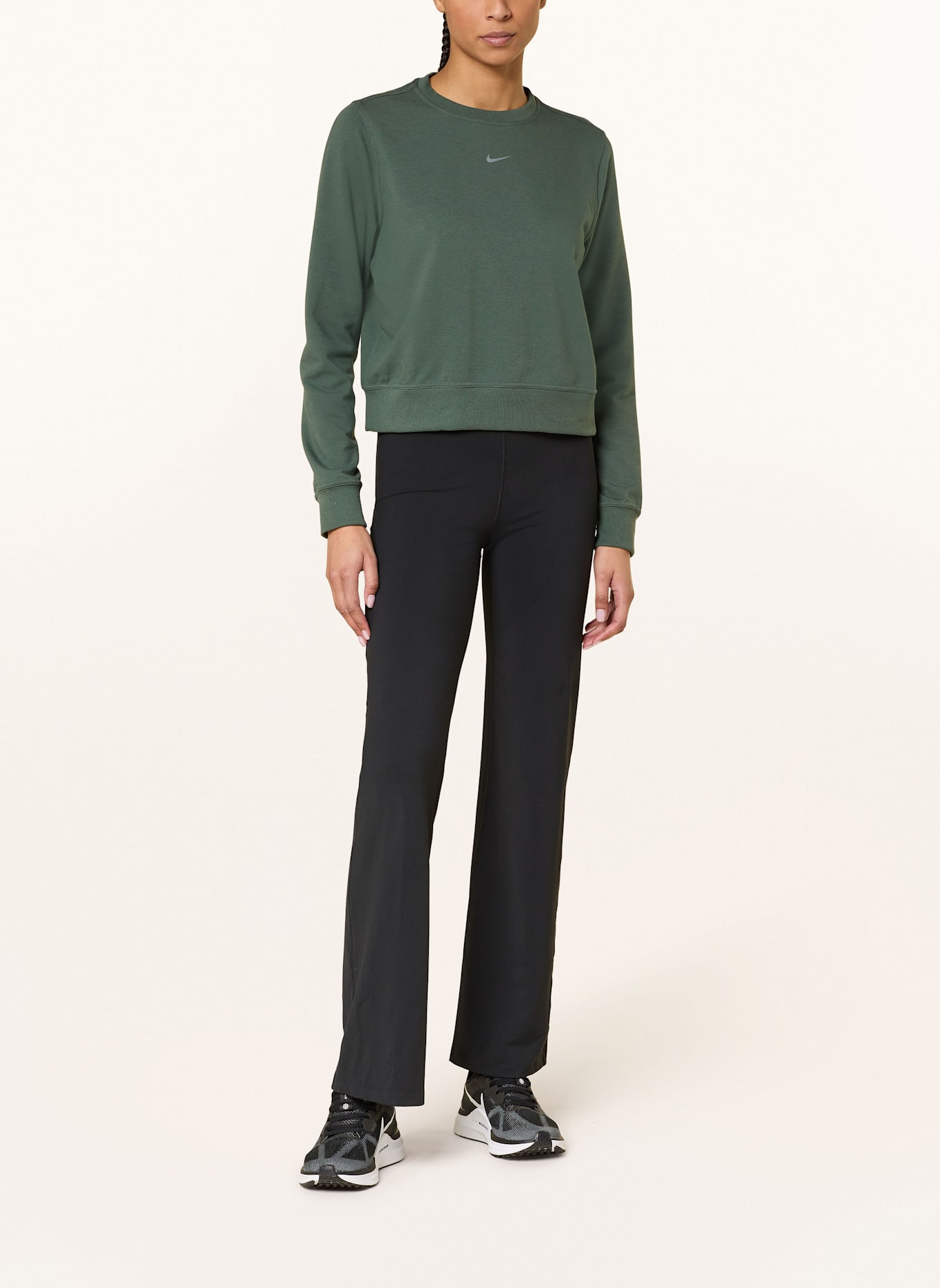 Nike Cropped-Sweatshirt DRI-FIT ONE: DUNKELGRÜN