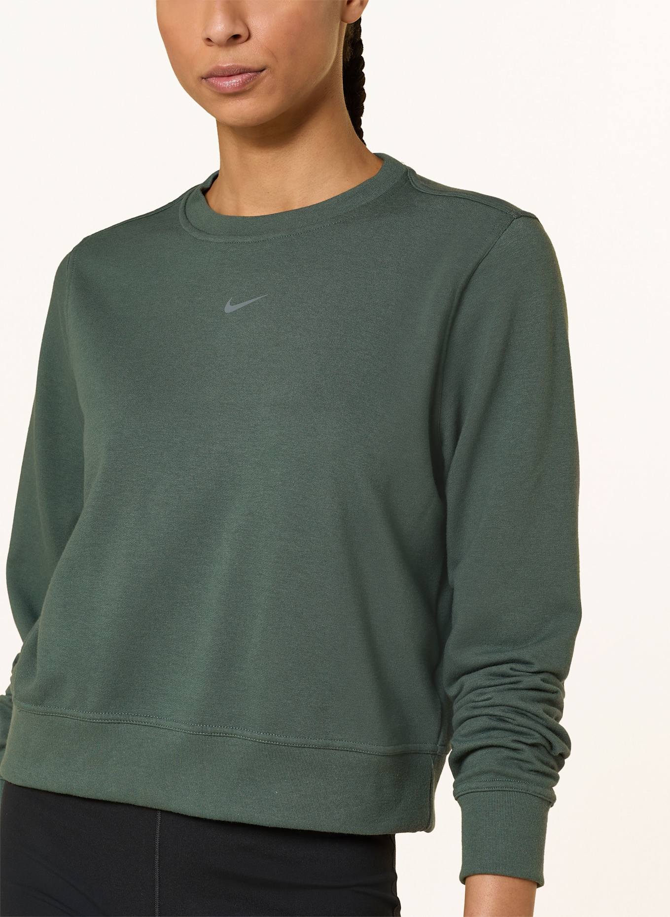 Nike Cropped-Sweatshirt DRI-FIT ONE: DUNKELGRÜN