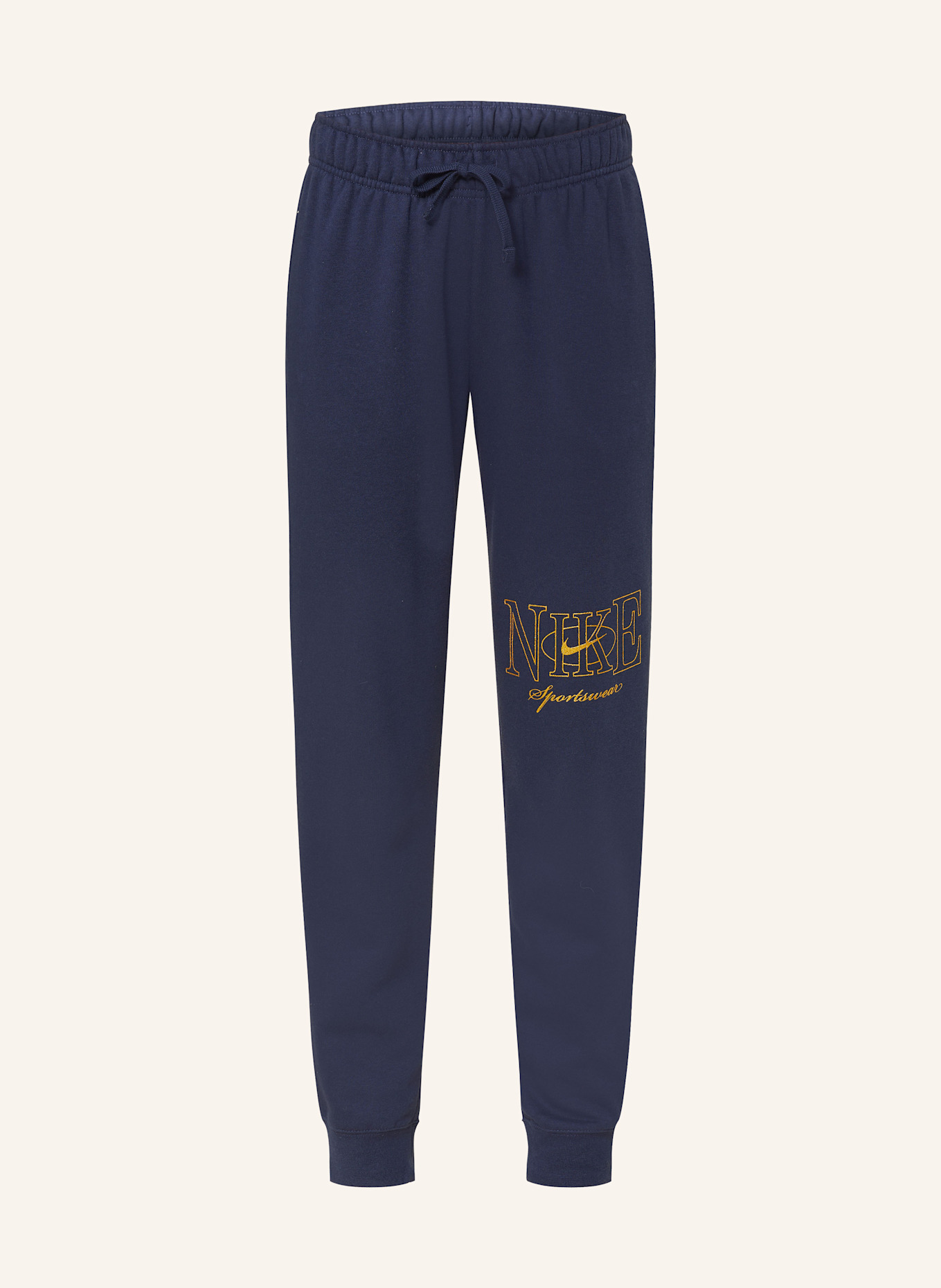 Nike Sweatpants CLUB: DARK BLUE / GOLD