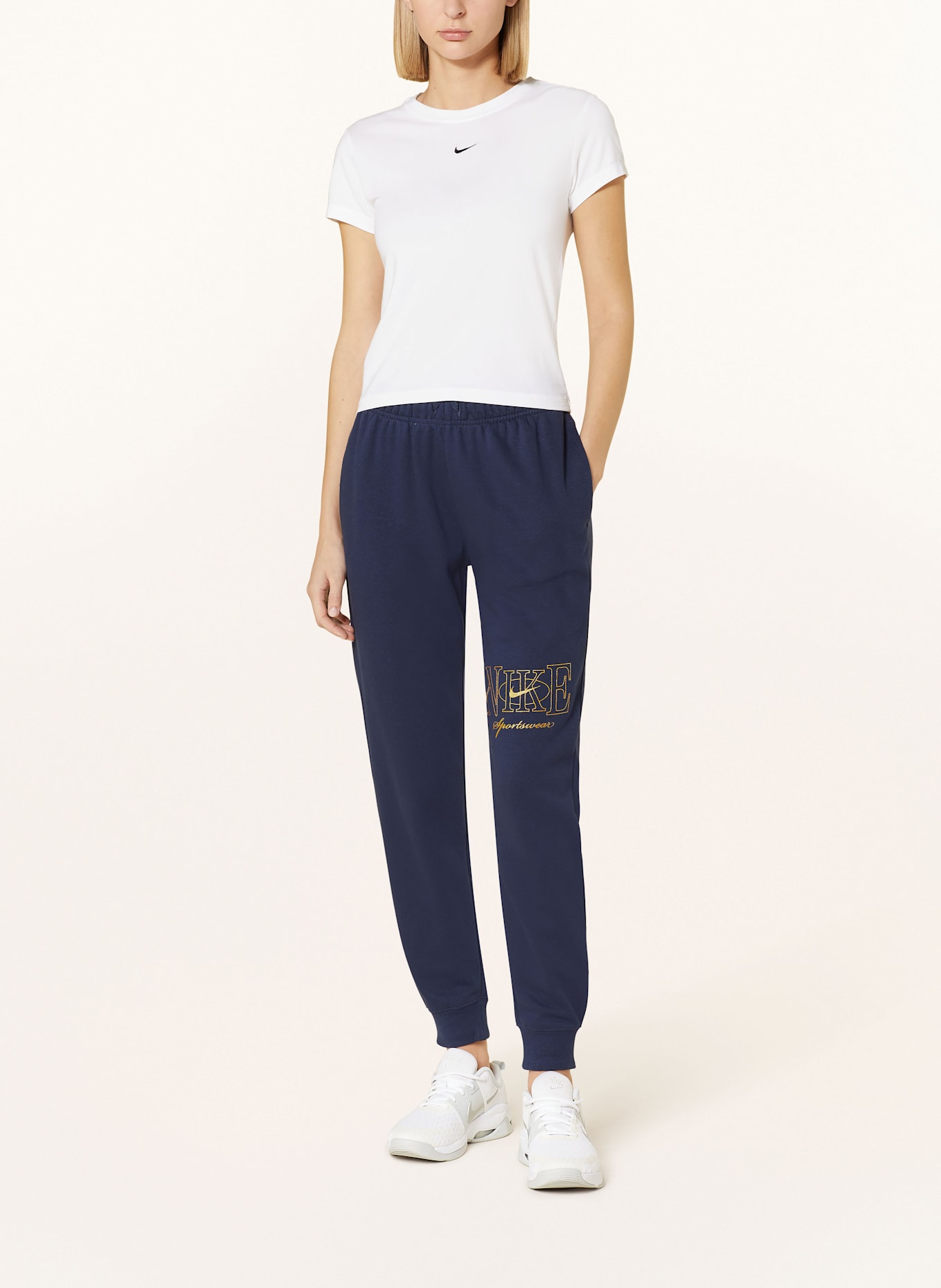 Nike Sweatpants CLUB: DARK BLUE / GOLD