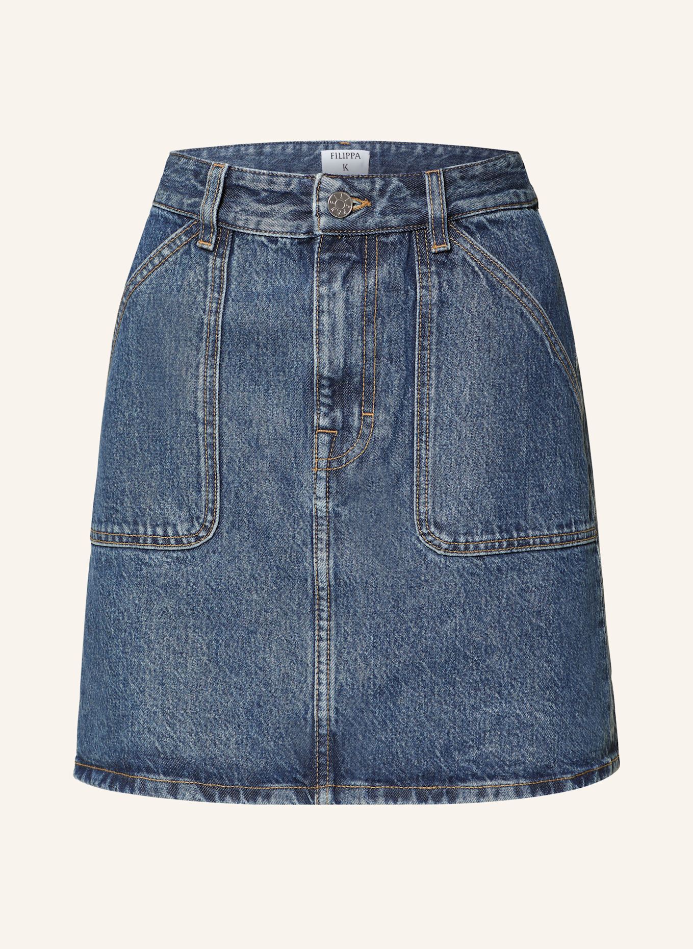 Filippa K Džínová sukně: 0056 washed Mid Blue