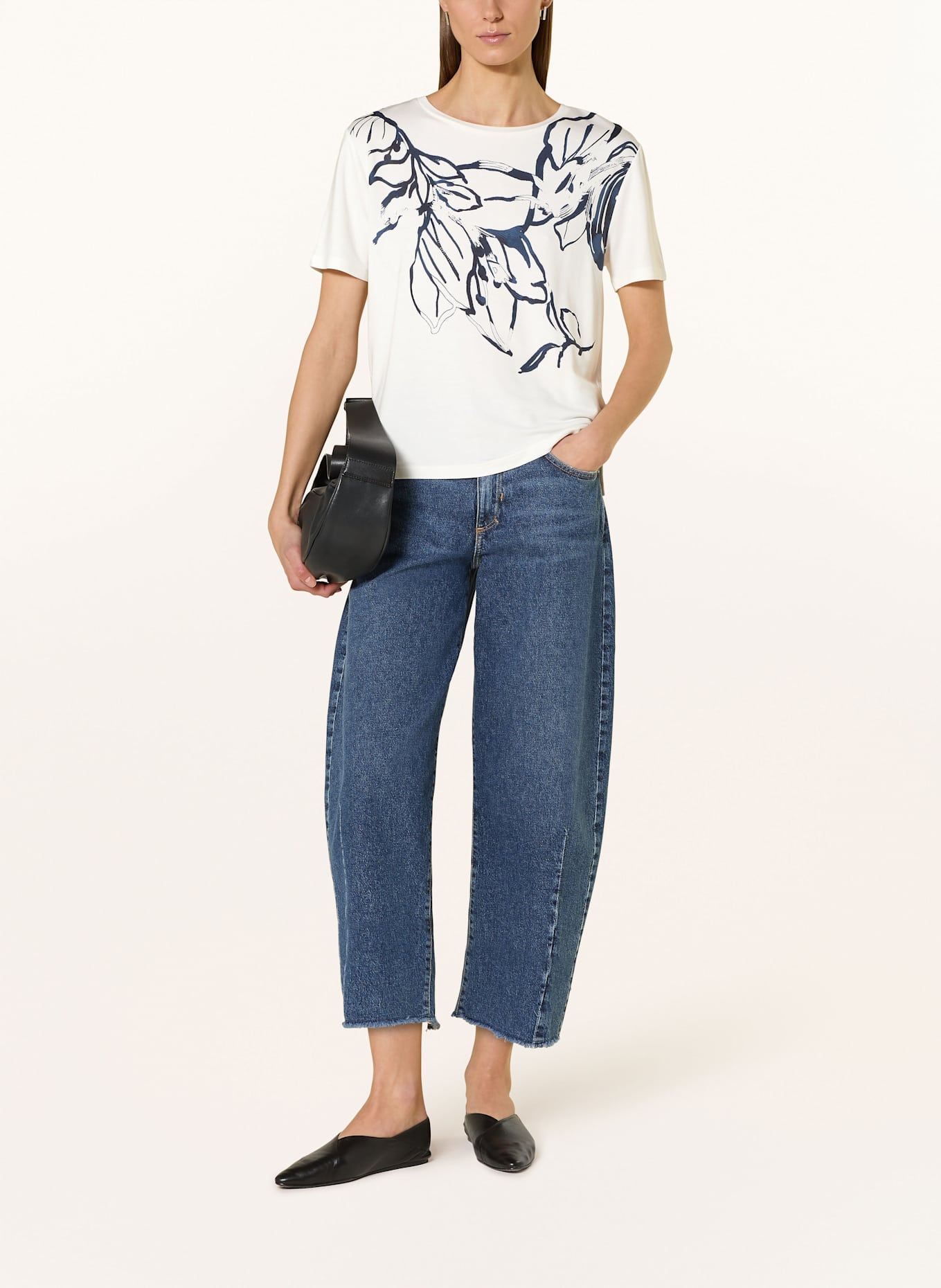 monari Tričko s ozdobnými kamínky: BÍLÁ / ČERNÁ / TMAVĚ MODRÁ