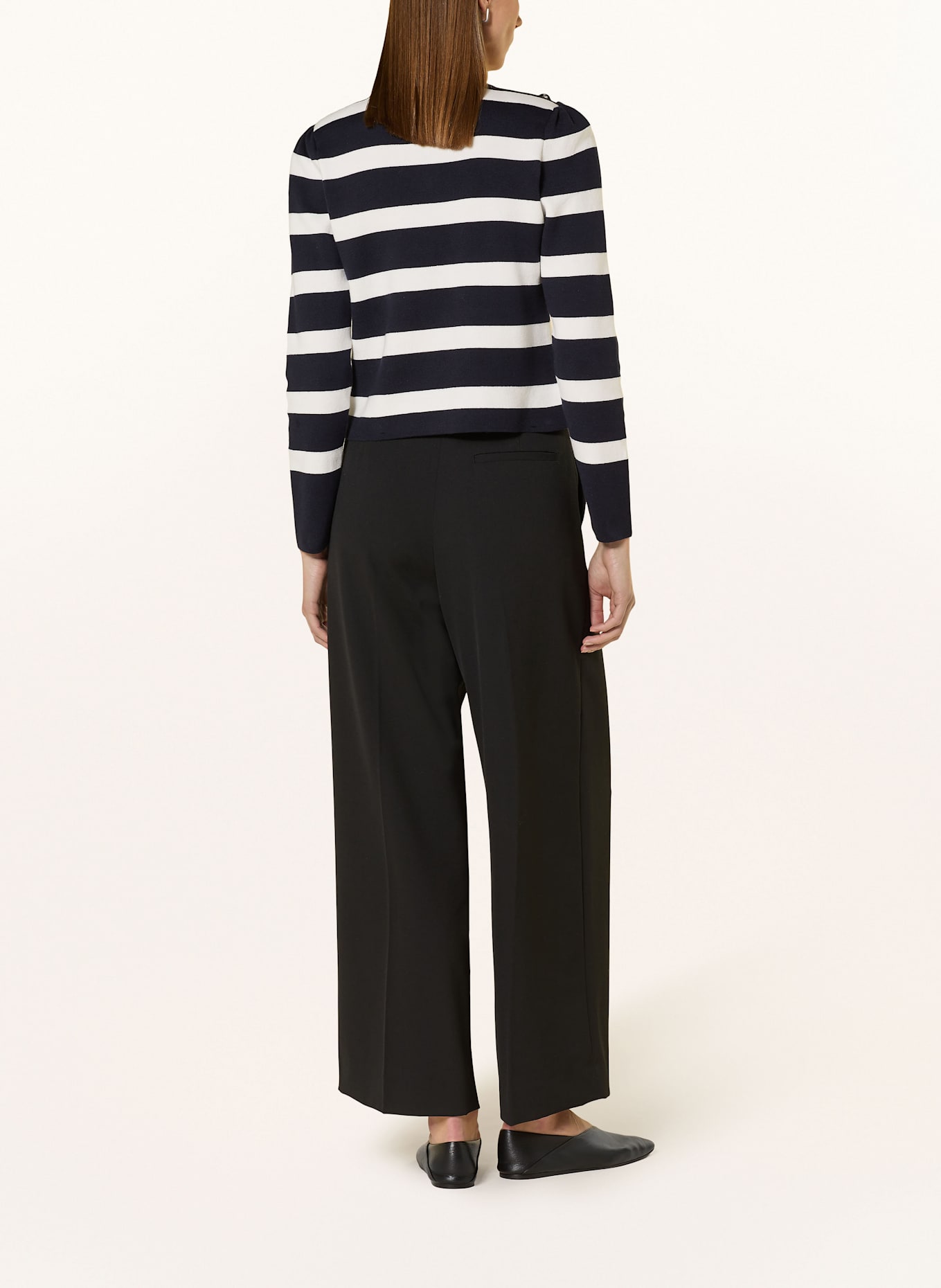 monari Strickjacke: WEISS / DUNKELBLAU