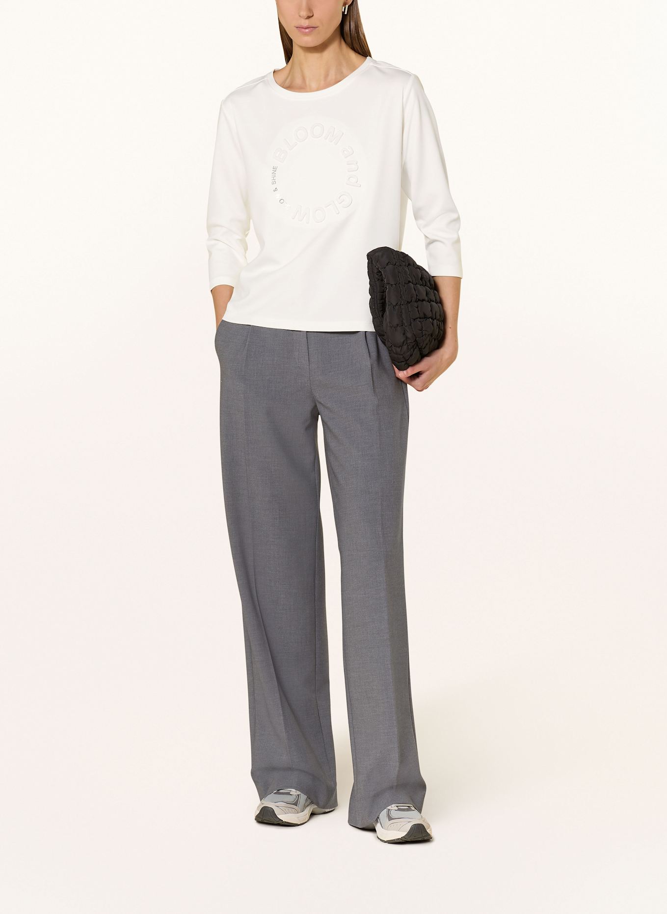 monari Longsleeve mit Schmucksteinen, Farbe: WEISS (Bild 2)