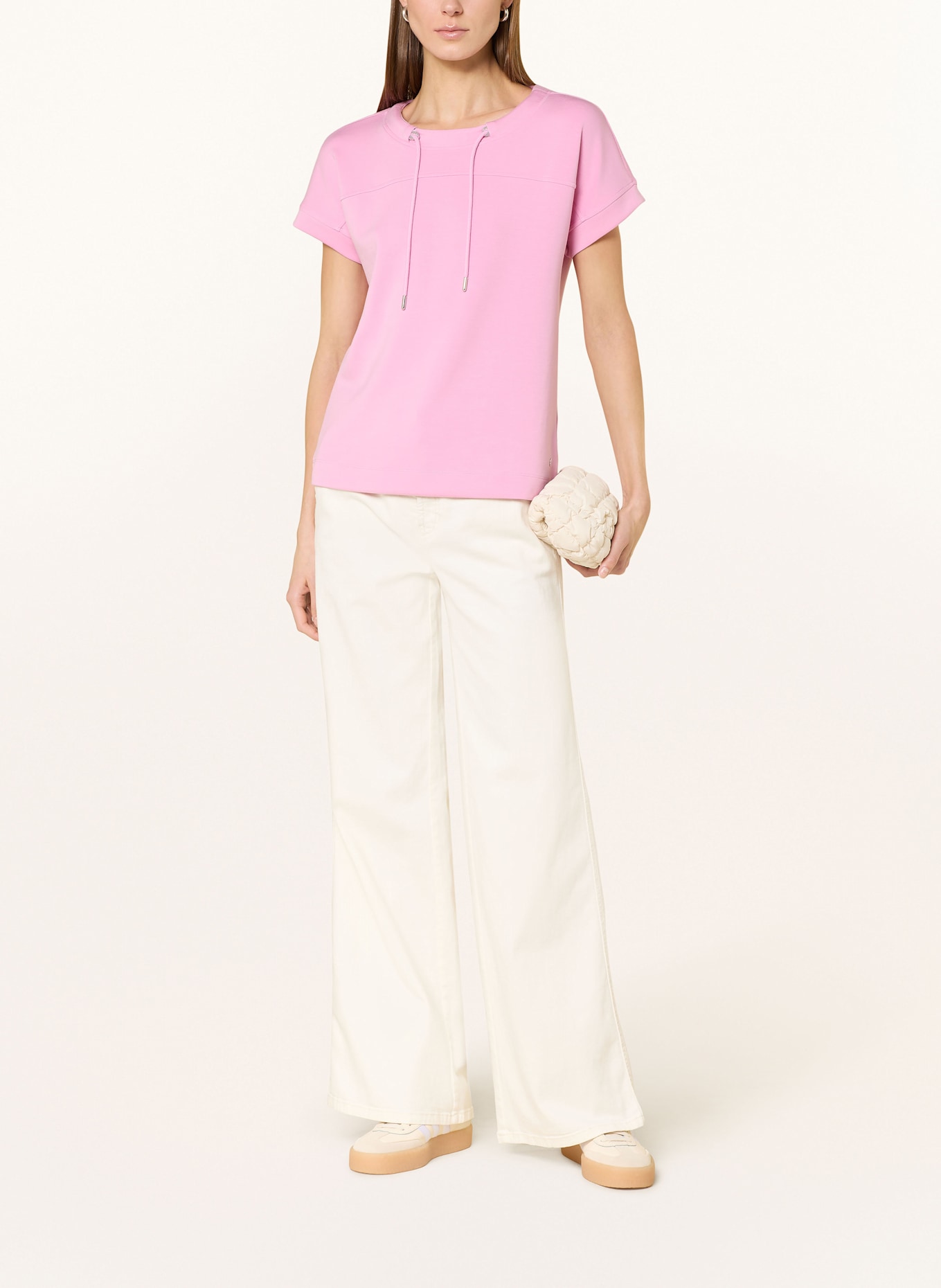 monari T-Shirt mit Schmuckperlen: ROSA