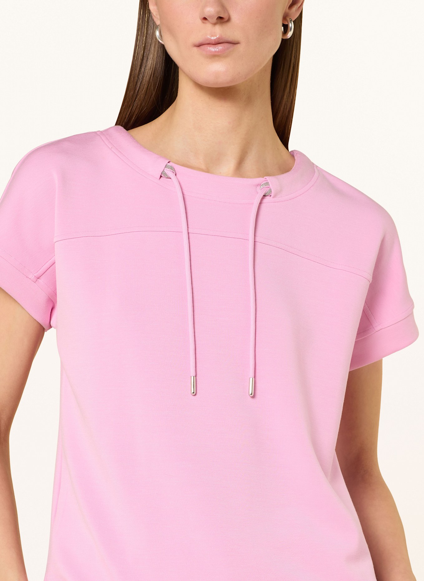 monari T-Shirt mit Schmuckperlen: ROSA