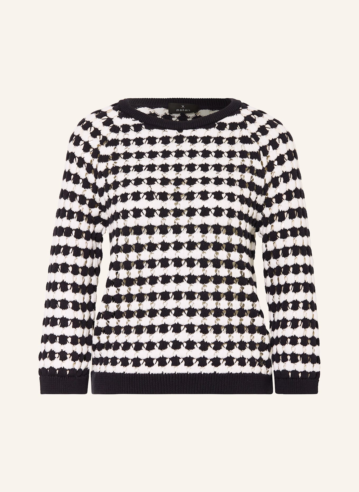 monari Pullover: DUNKELBLAU / WEISS
