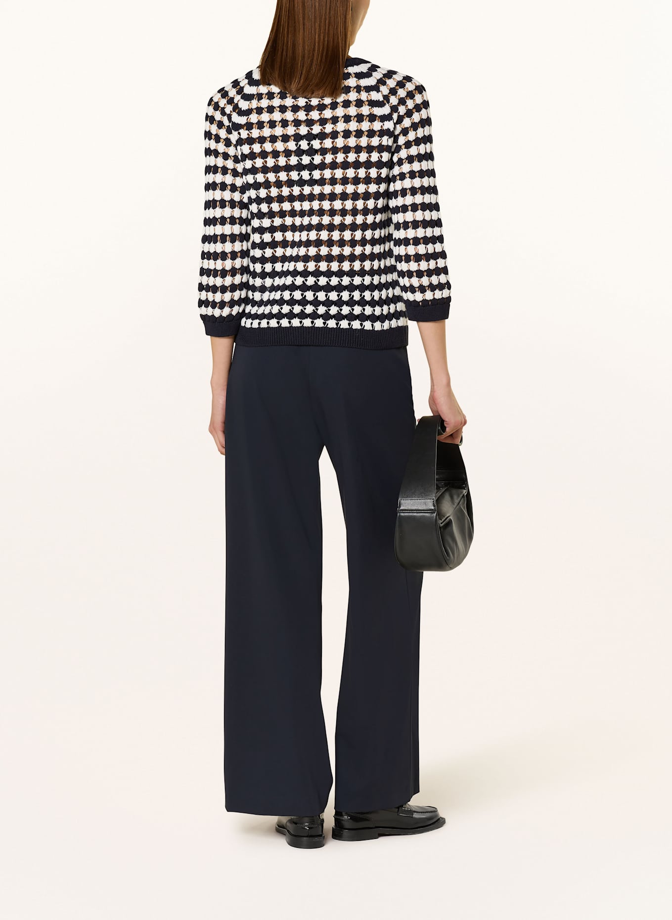 monari Pullover: DUNKELBLAU / WEISS