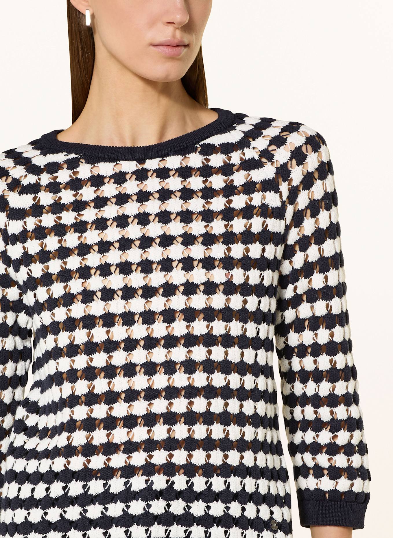 monari Pullover: DUNKELBLAU / WEISS