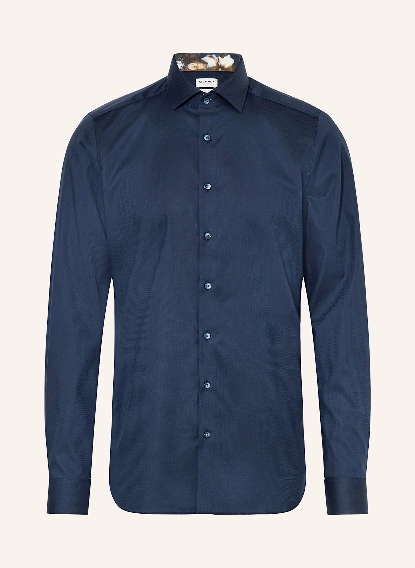 OLYMP Hemd Level Five body fit mit extralangem Arm: DUNKELBLAU