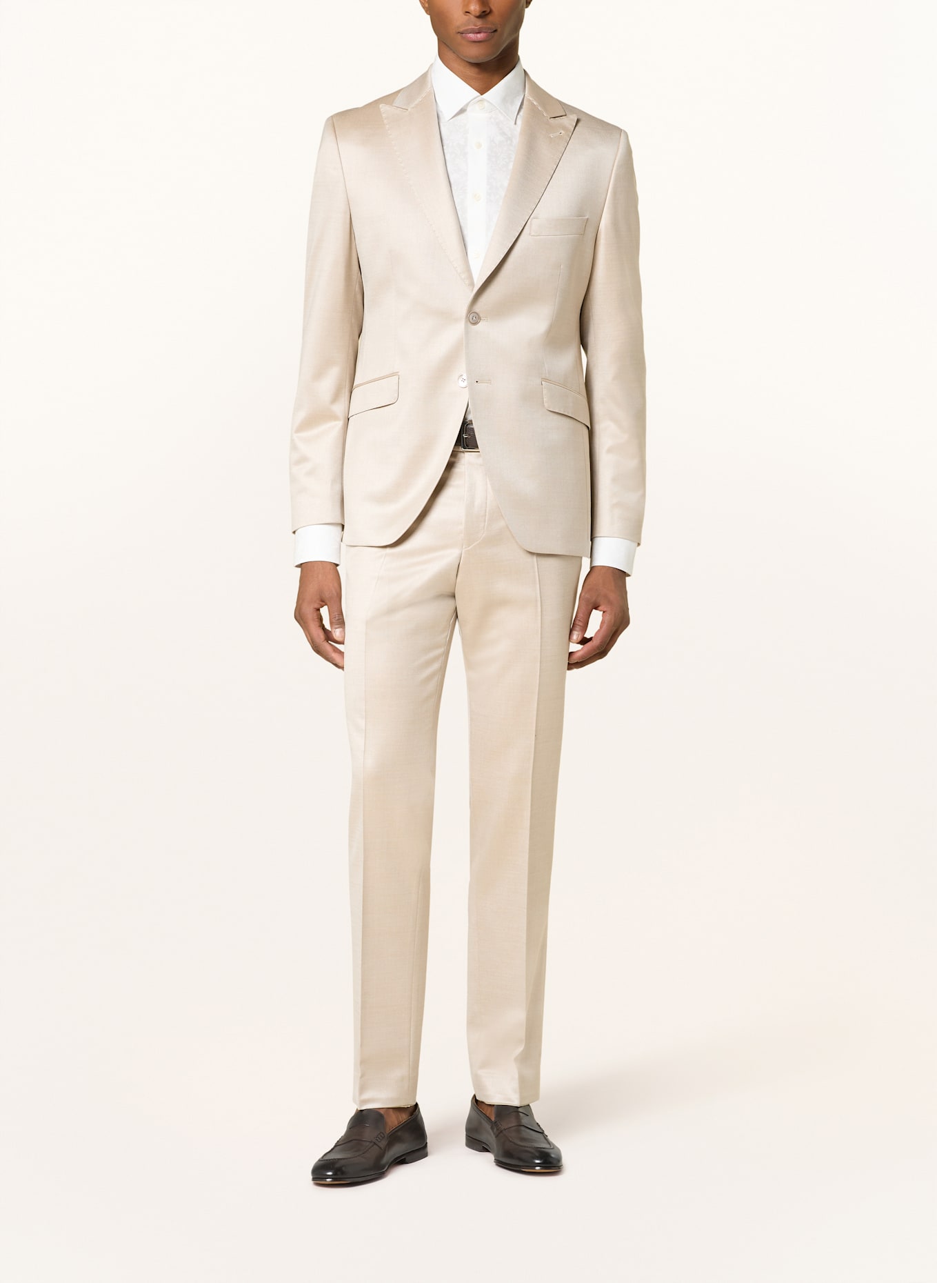 OLYMP Hemd Level Five body fit mit extralangem Arm: ECRU