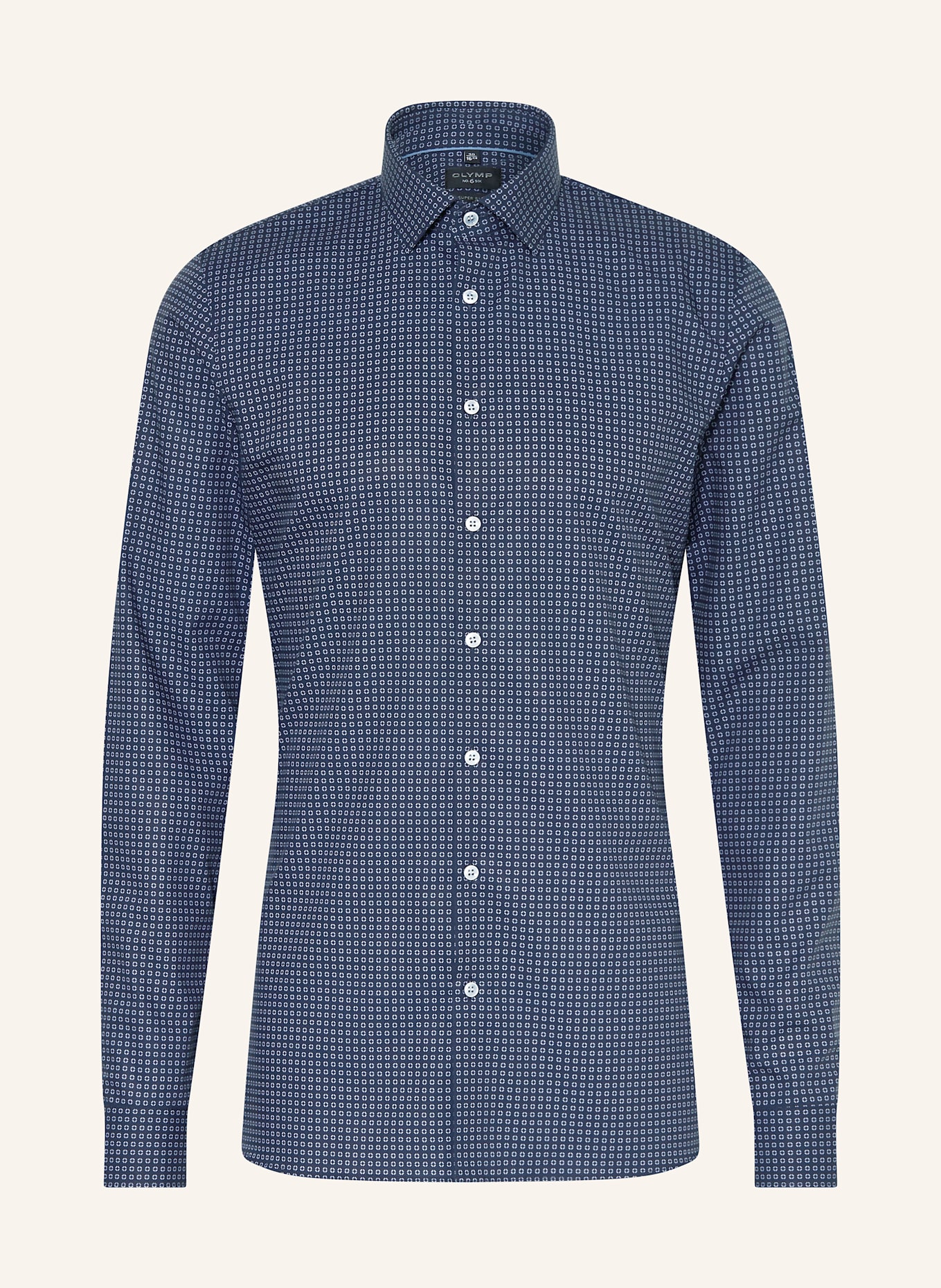 OLYMP Hemd No. Six super slim mit extralangem Arm: DUNKELBLAU