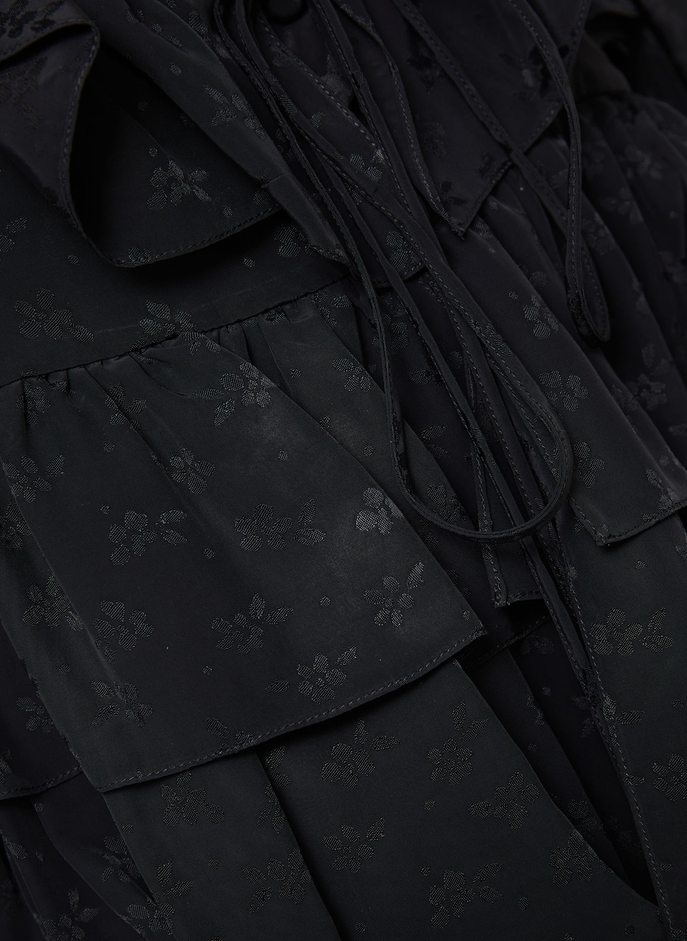 Chloé Blouse courte à manches 3/4 et volants: NOIR