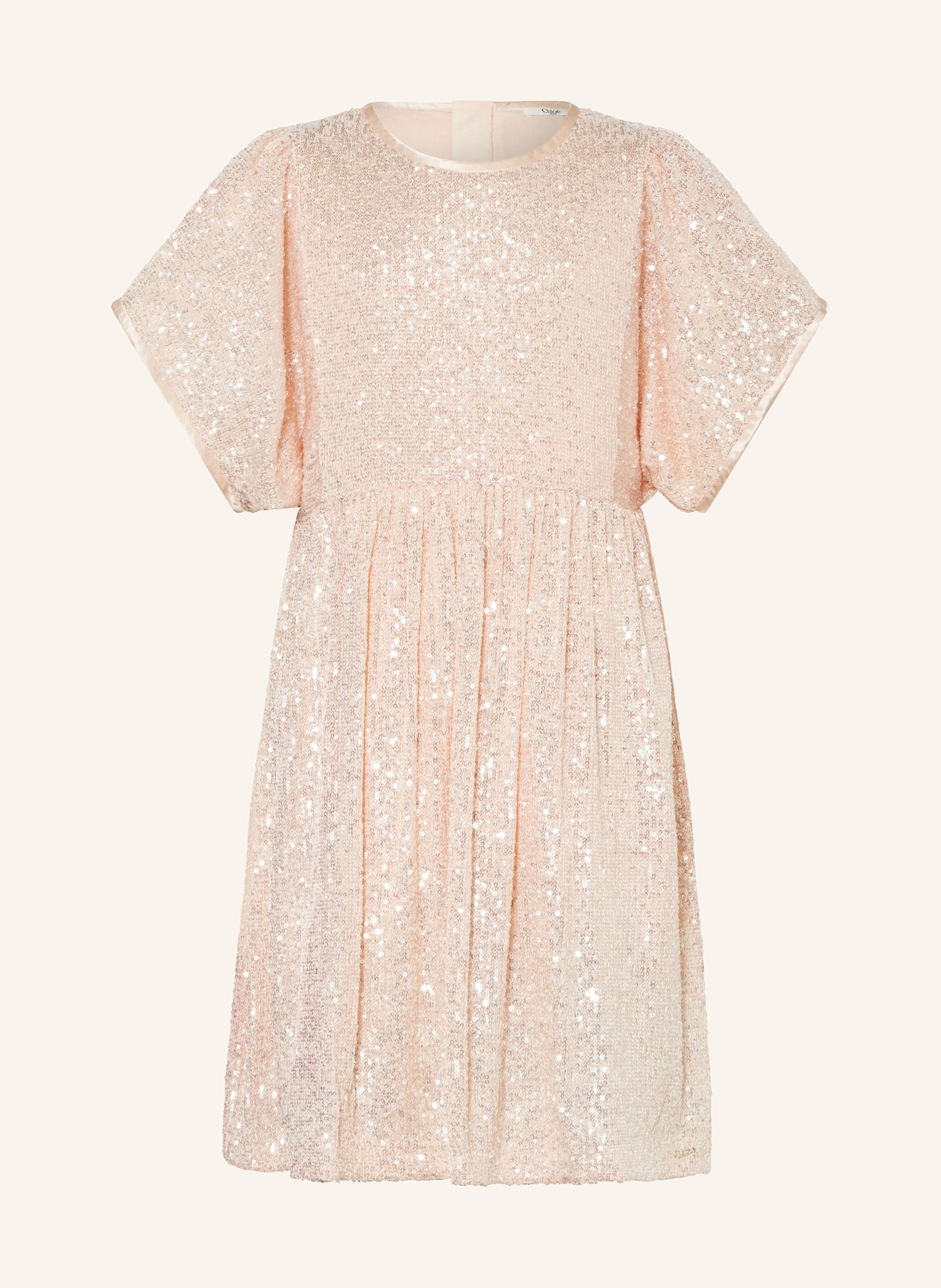 Chloé Kleid mit Pailletten: HELLORANGE