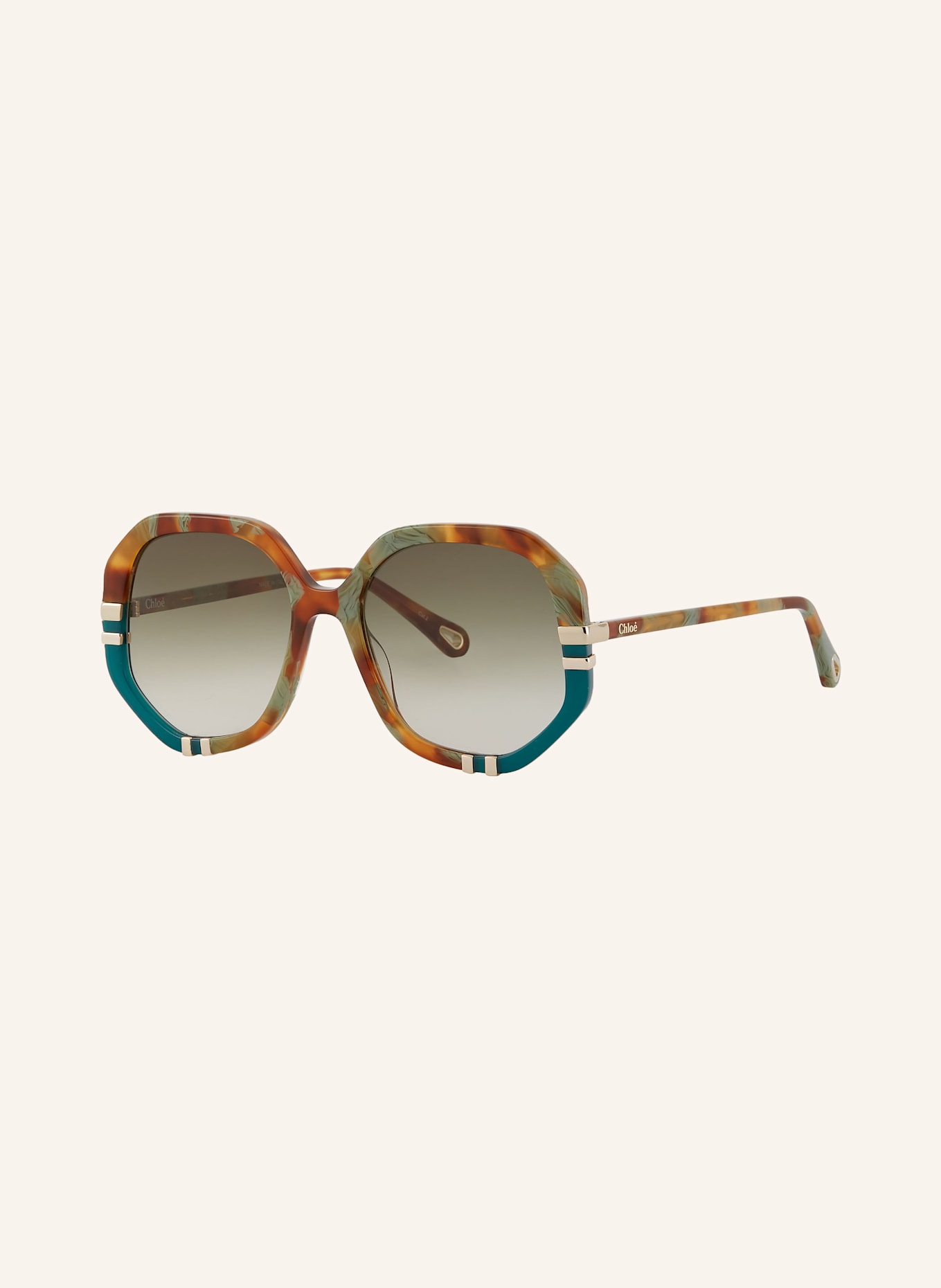 Chloé Sunglasses CH0105S: 4402J1 - HAVANA/GREEN