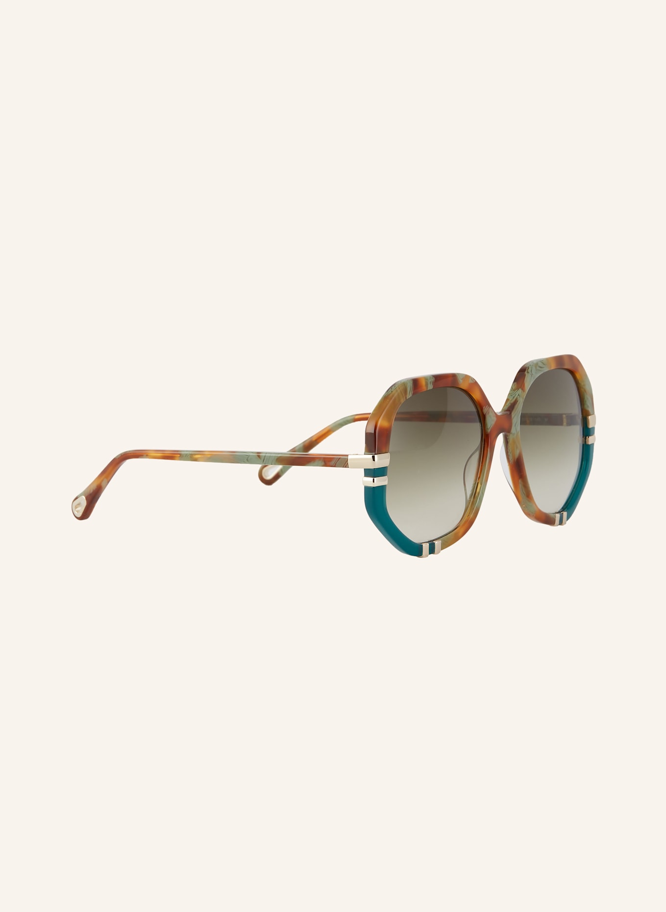 Chloé Sunglasses CH0105S: 4402J1 - HAVANA/GREEN