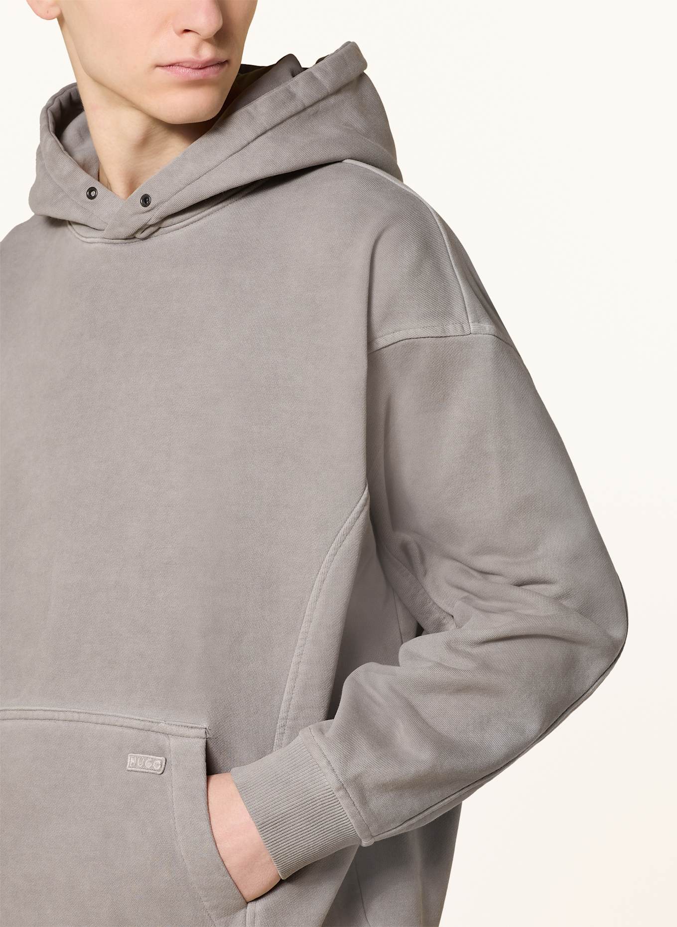 HUGO BLUE Hoodie NELISO: GRAU