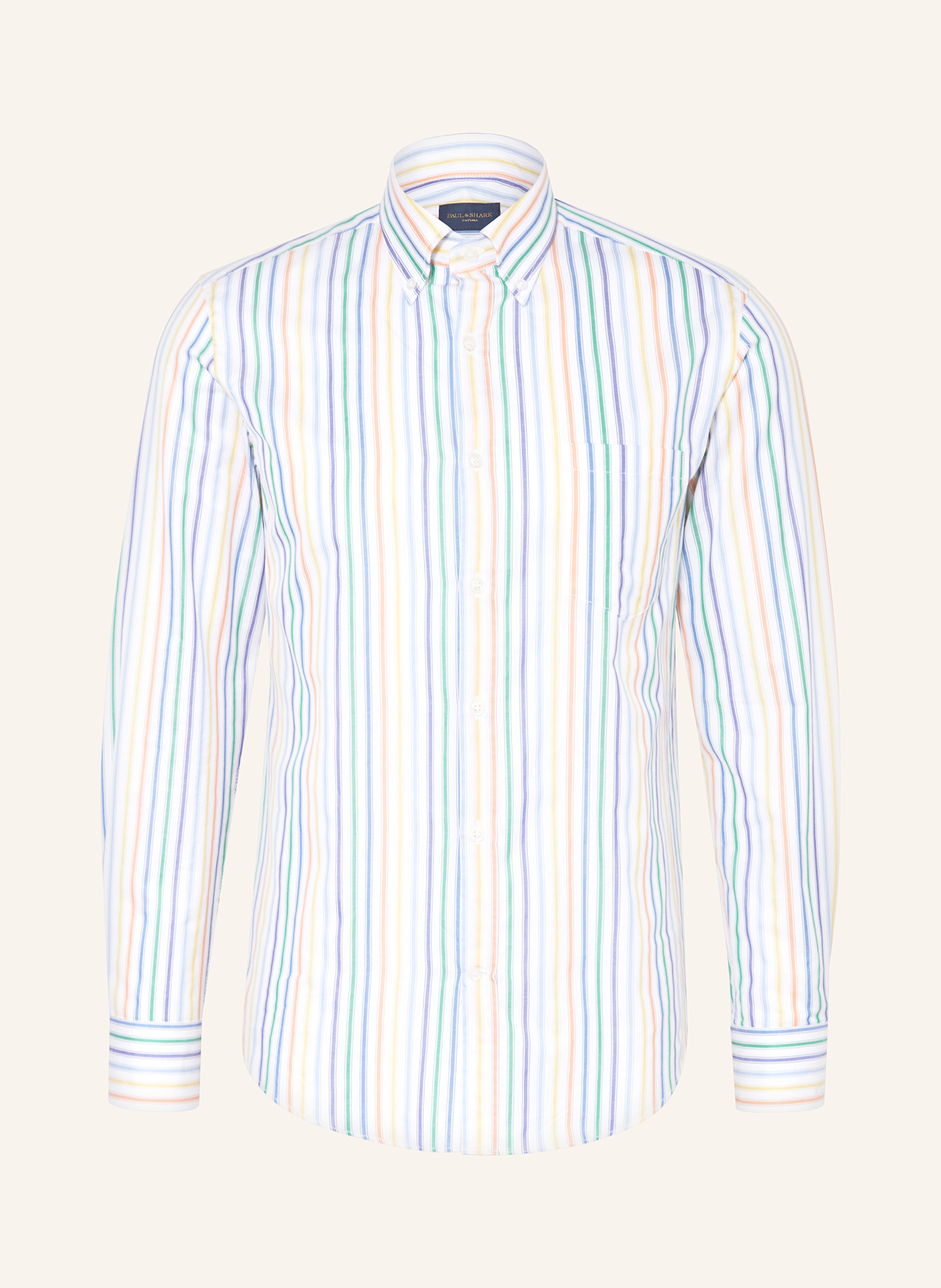 PAUL & SHARK Hemd Slim Fit: WEISS/ BLAU/ GRÜN