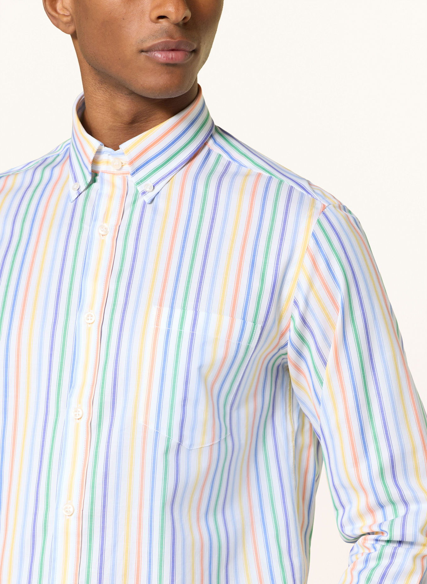 PAUL & SHARK Hemd Slim Fit: WEISS/ BLAU/ GRÜN