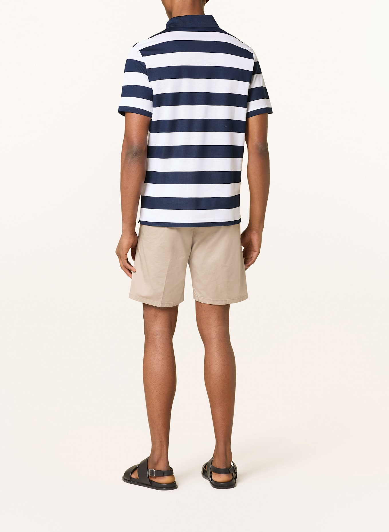 PAUL & SHARK Piqué-Poloshirt: DUNKELBLAU/ WEISS