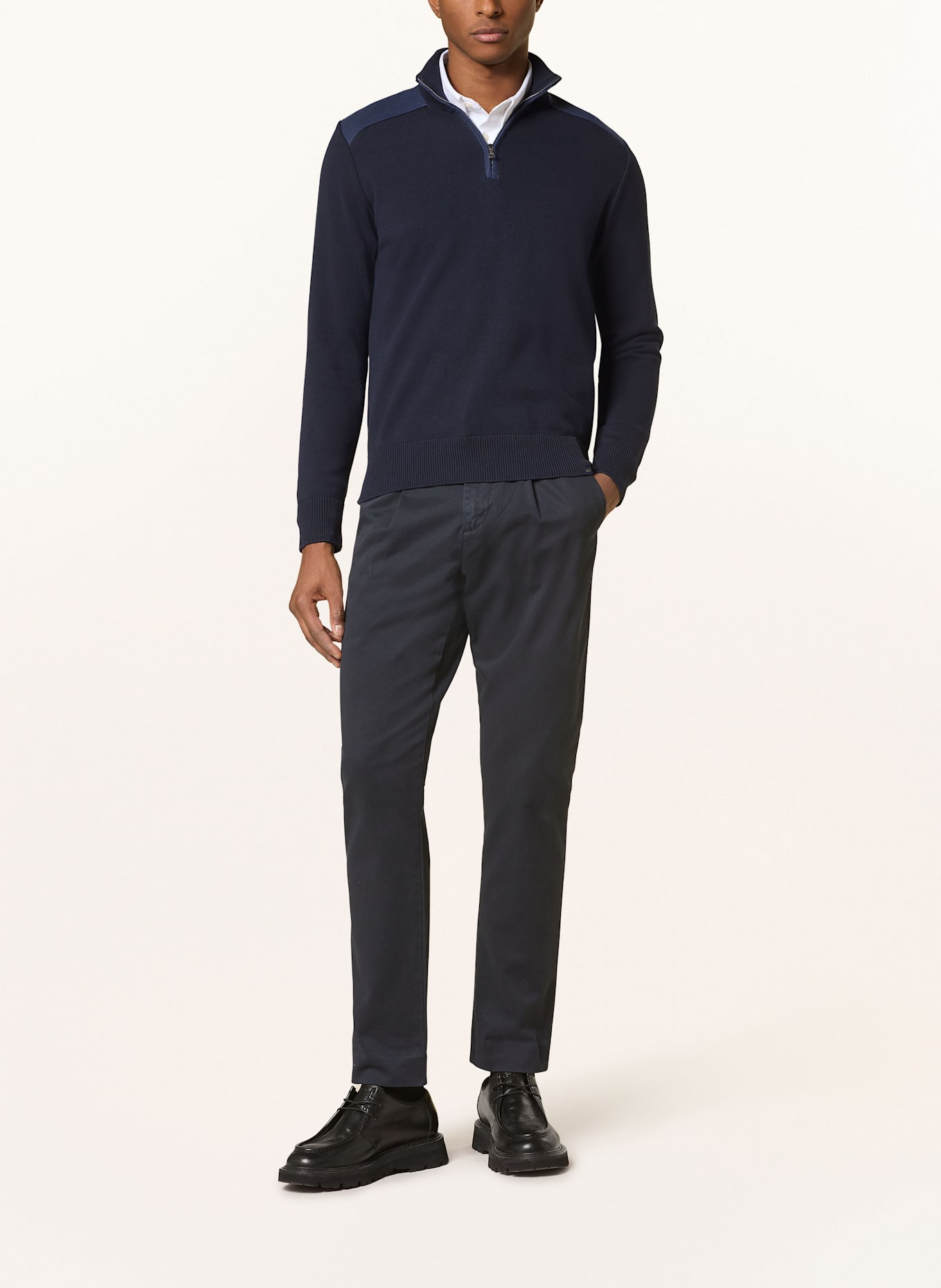 PAUL & SHARK Half-zip sweater: DARK BLUE