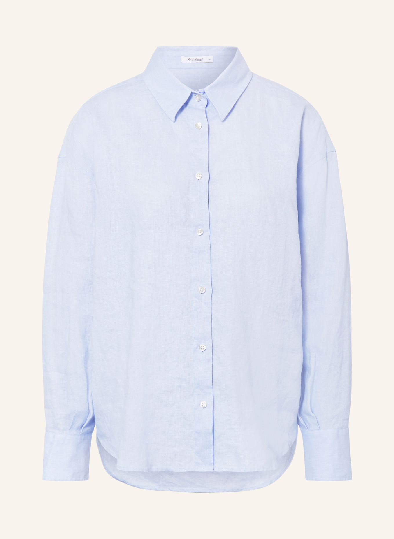 Soluzione Shirt blouse made of linen: LIGHT BLUE