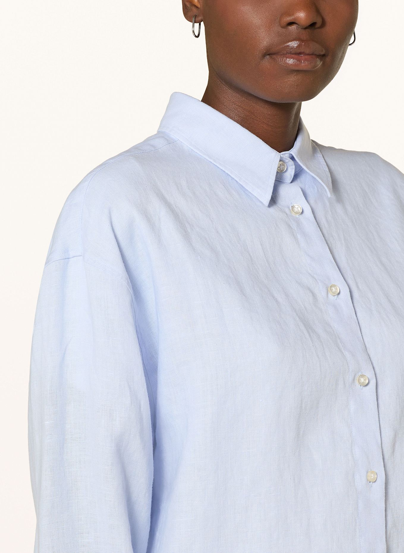 Soluzione Shirt blouse made of linen: LIGHT BLUE