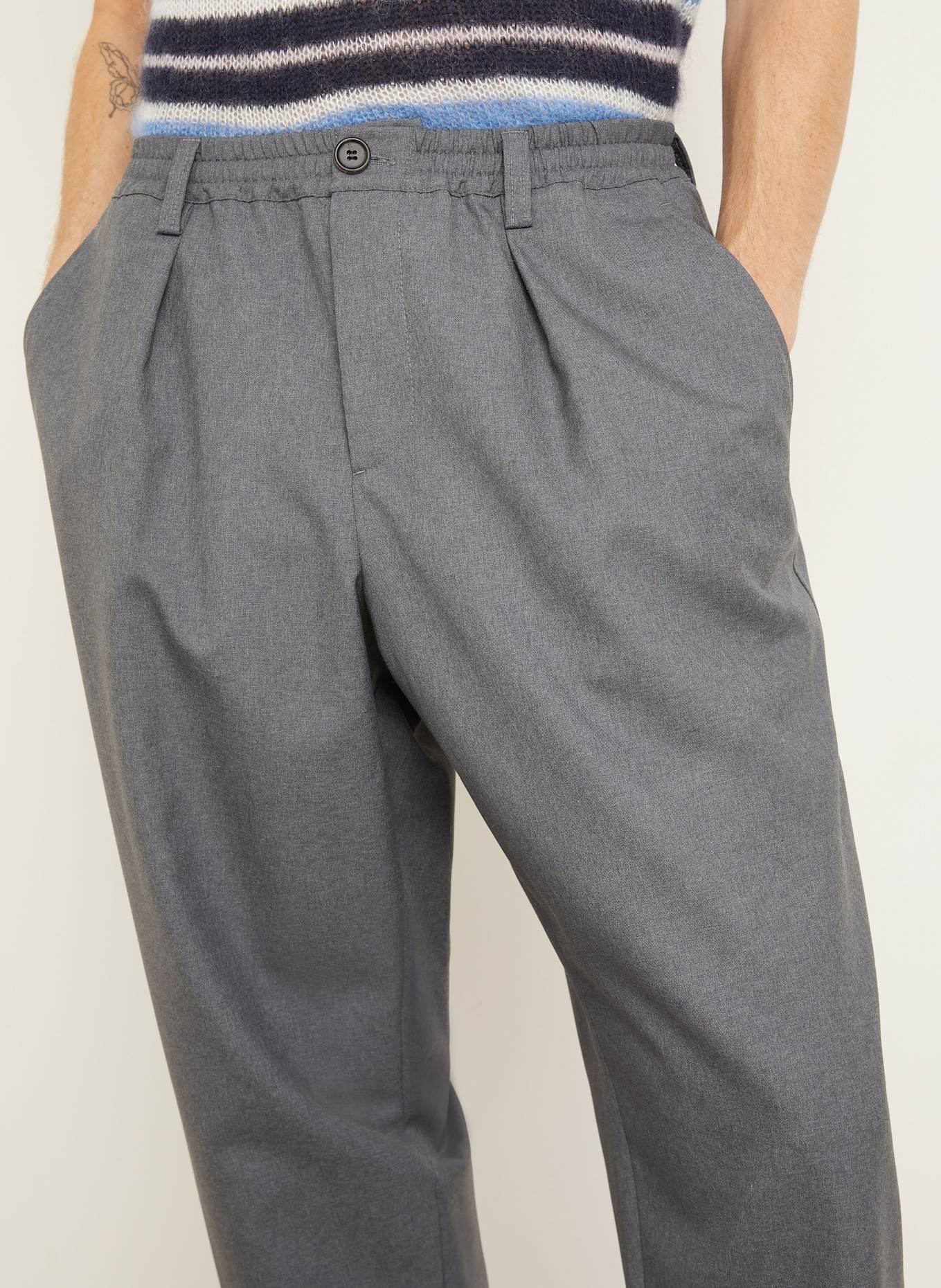 MARNI Chino TROPICAL WOOL Regular Fit: GRAY