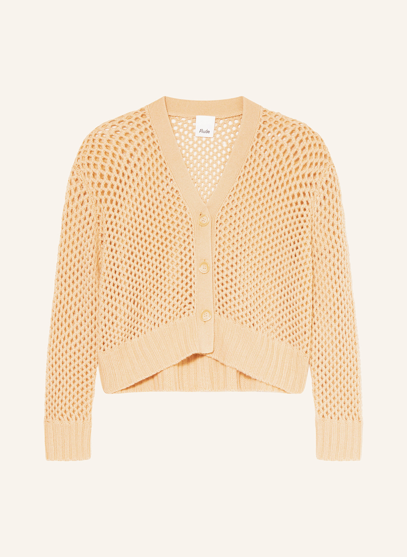 ALLUDE Kardigan z dodatkiem kaszmiru: CAMELOWY