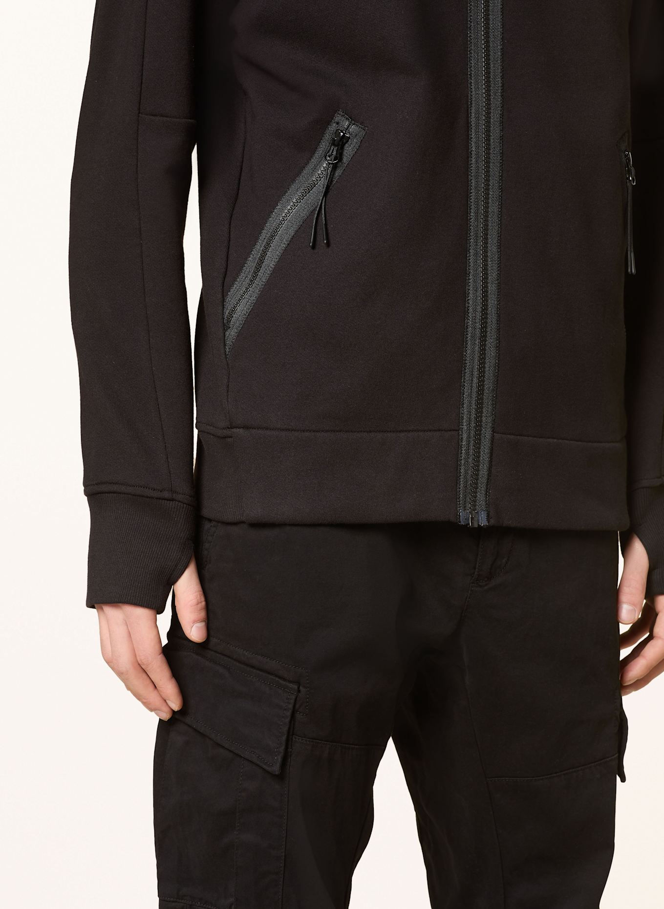 C.P. COMPANY Sweat jacket: BLACK