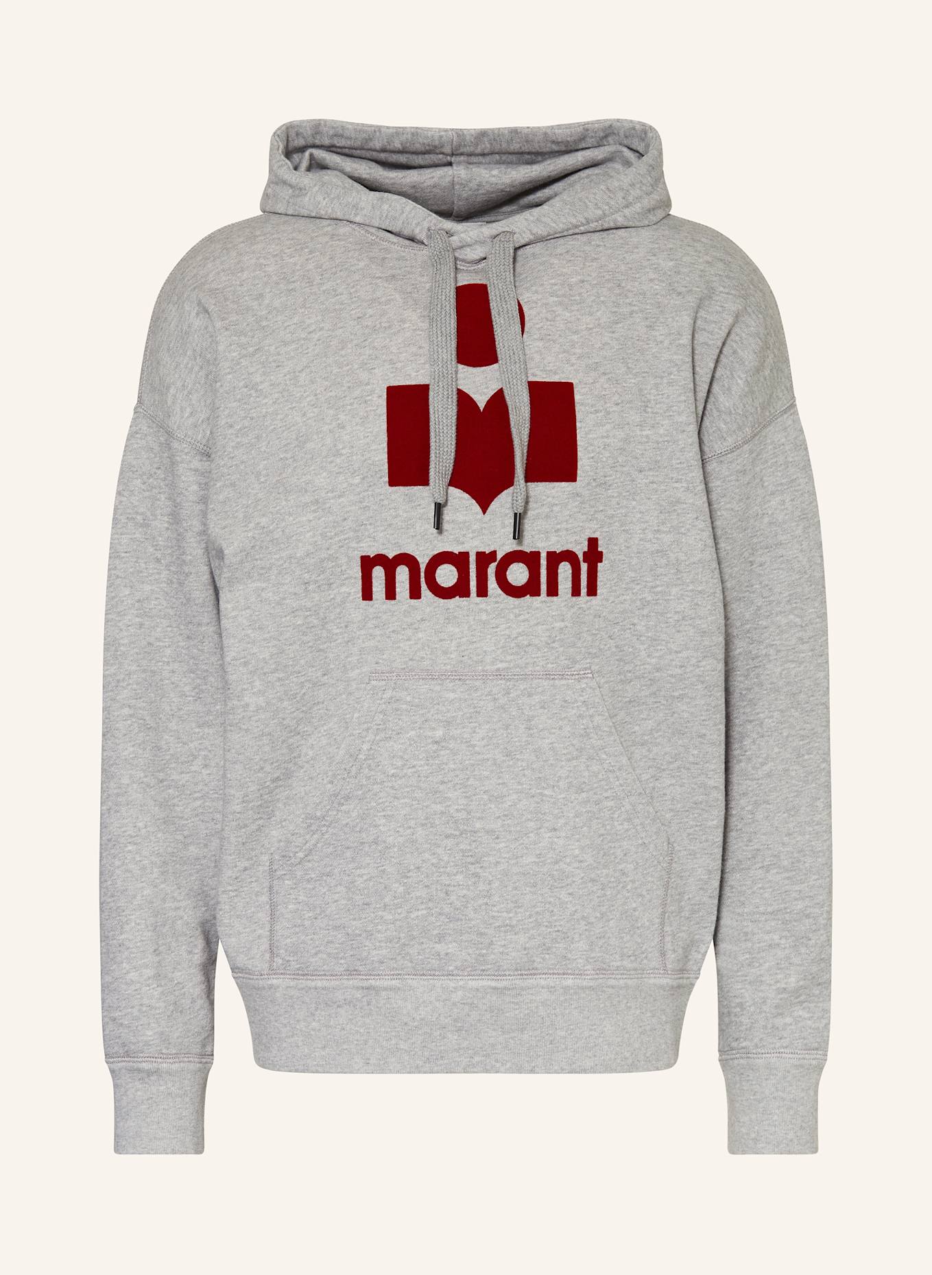 ISABEL MARANT Hoodie MILEY: GRAY / RED