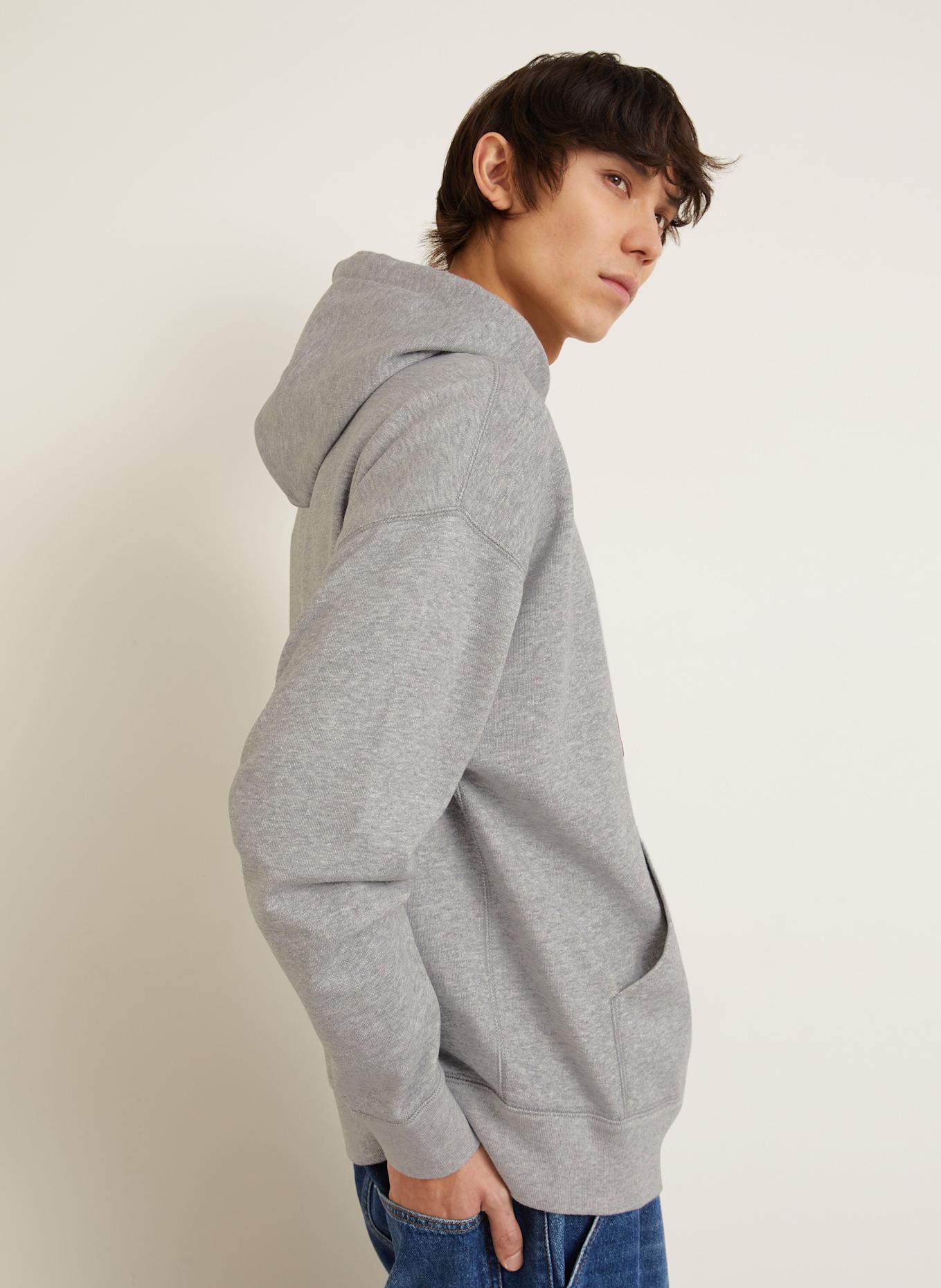 ISABEL MARANT Hoodie MILEY: GRAY / RED