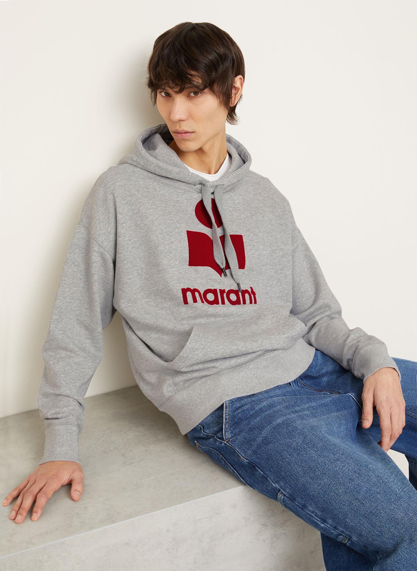 ISABEL MARANT Hoodie MILEY In Gray Red 2025