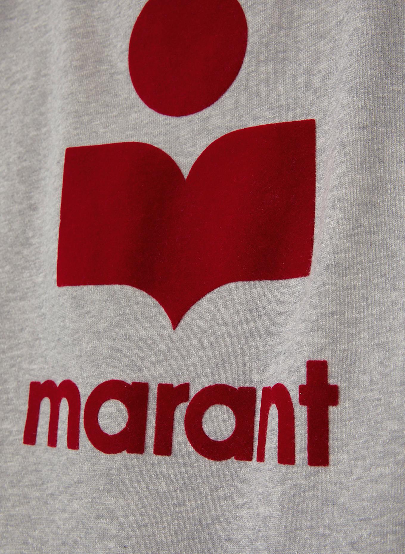 ISABEL MARANT Hoodie MILEY: GRAY / RED