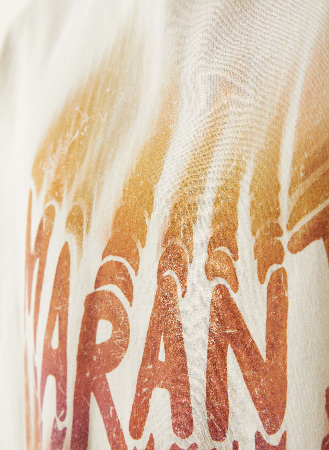 ISABEL MARANT T-Shirt HUGO: ECRU/ BRAUN/ DUNKELROT