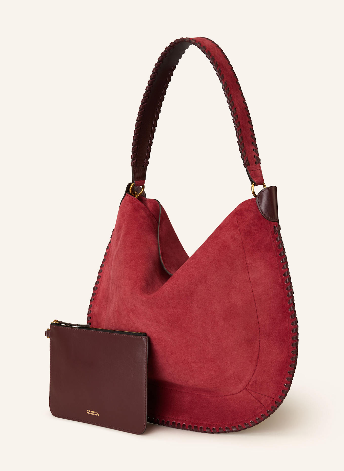 ISABEL MARANT Hobo-Bag OSKAN: HELLROT