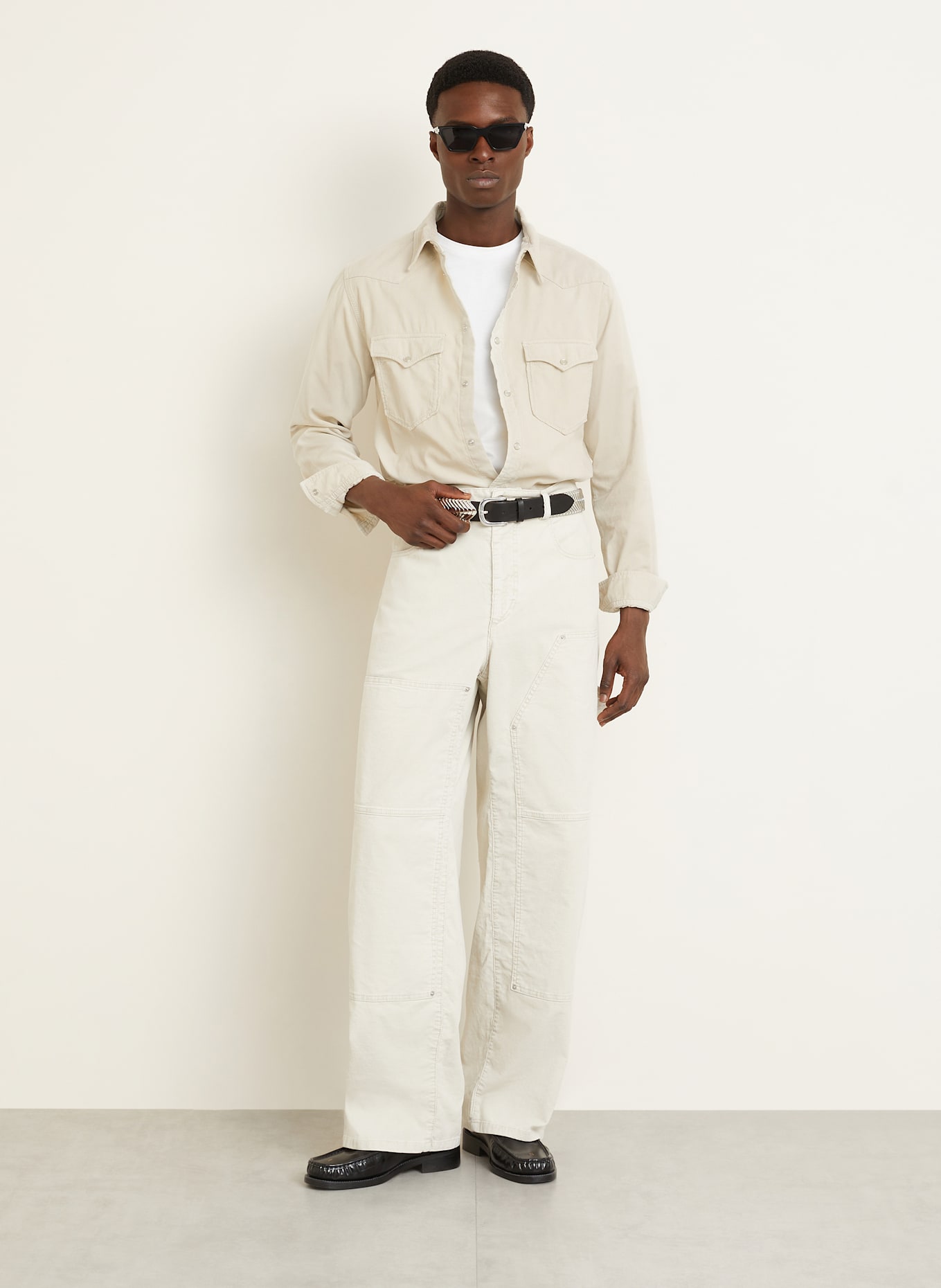 ISABEL MARANT Cordhemd VASCO Comfort Fit: ECRU
