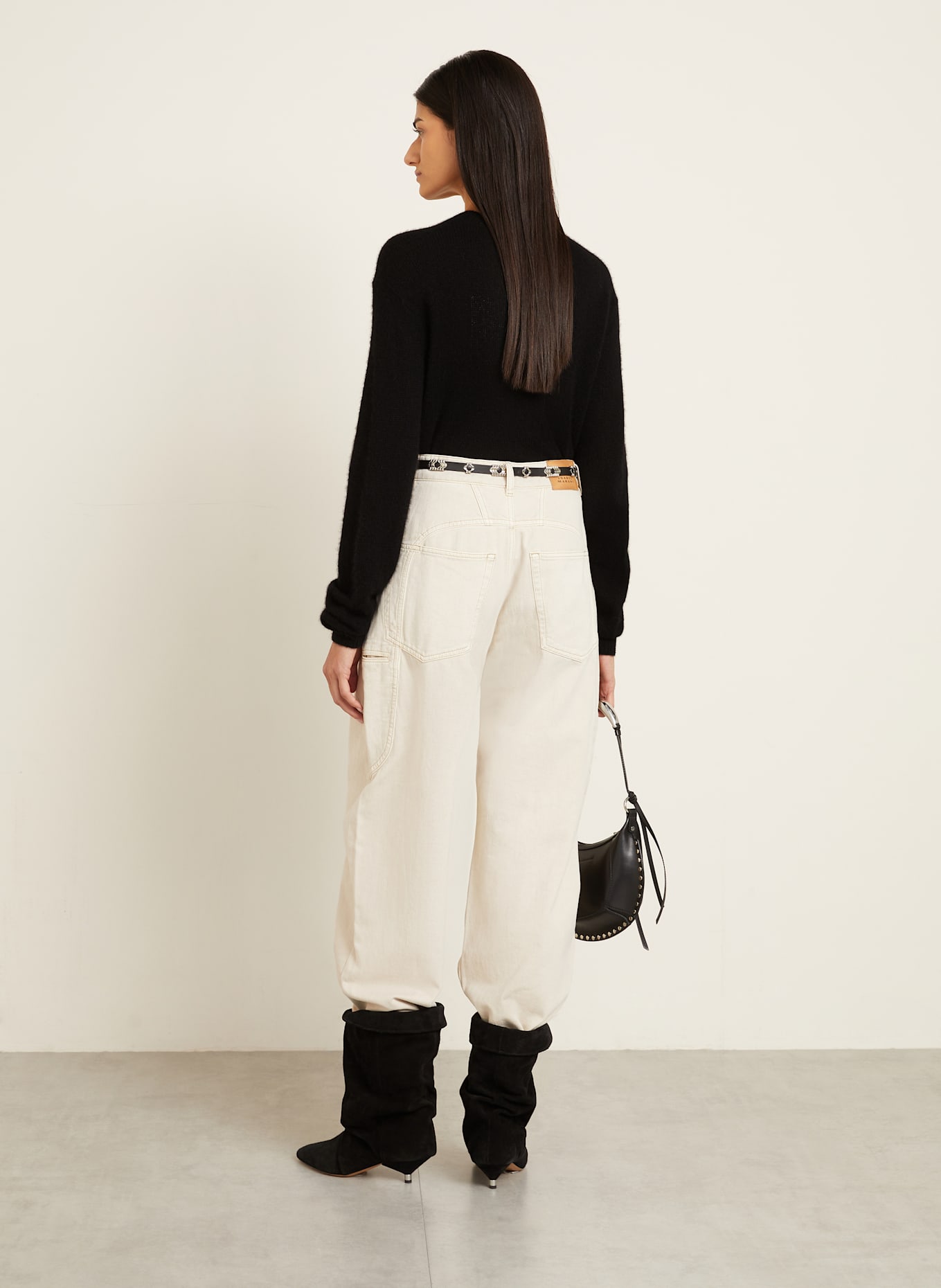 ISABEL MARANT Pullover LYLIA mit Seide und Alpaka: SCHWARZ