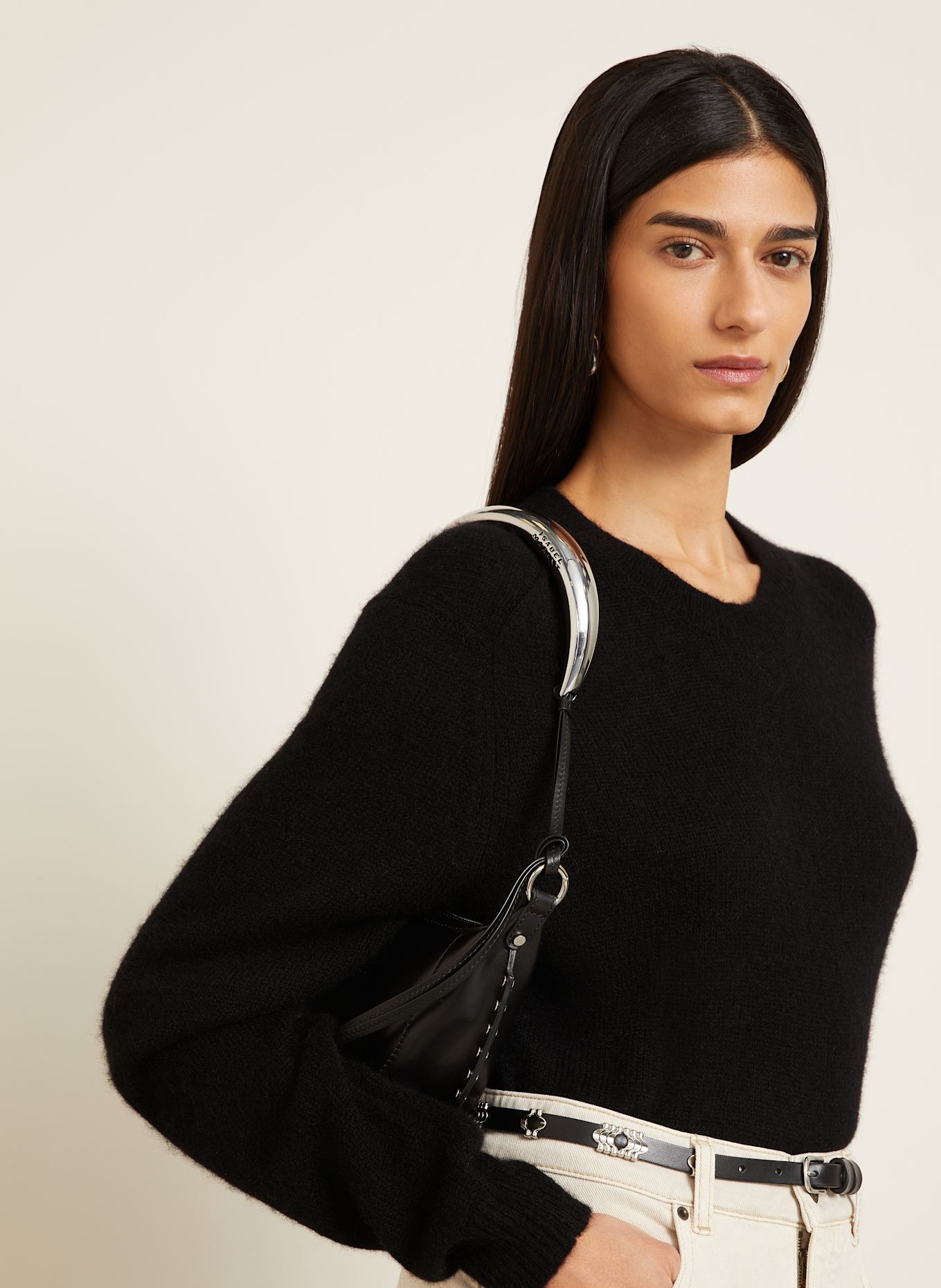 ISABEL MARANT Pullover LYLIA mit Seide und Alpaka: SCHWARZ
