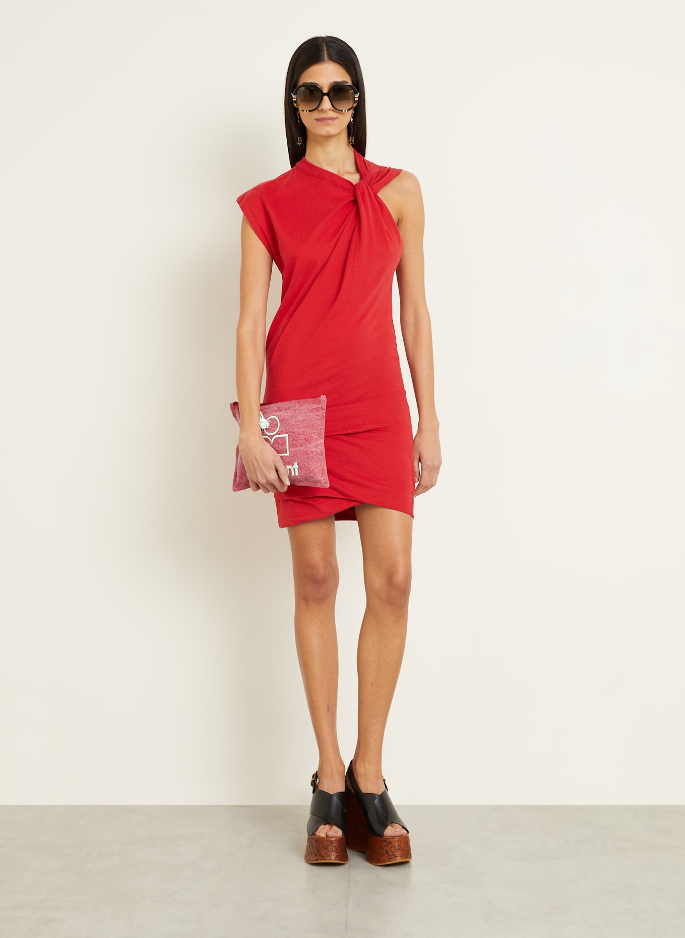 ISABEL MARANT Clutch NETIA: ROT